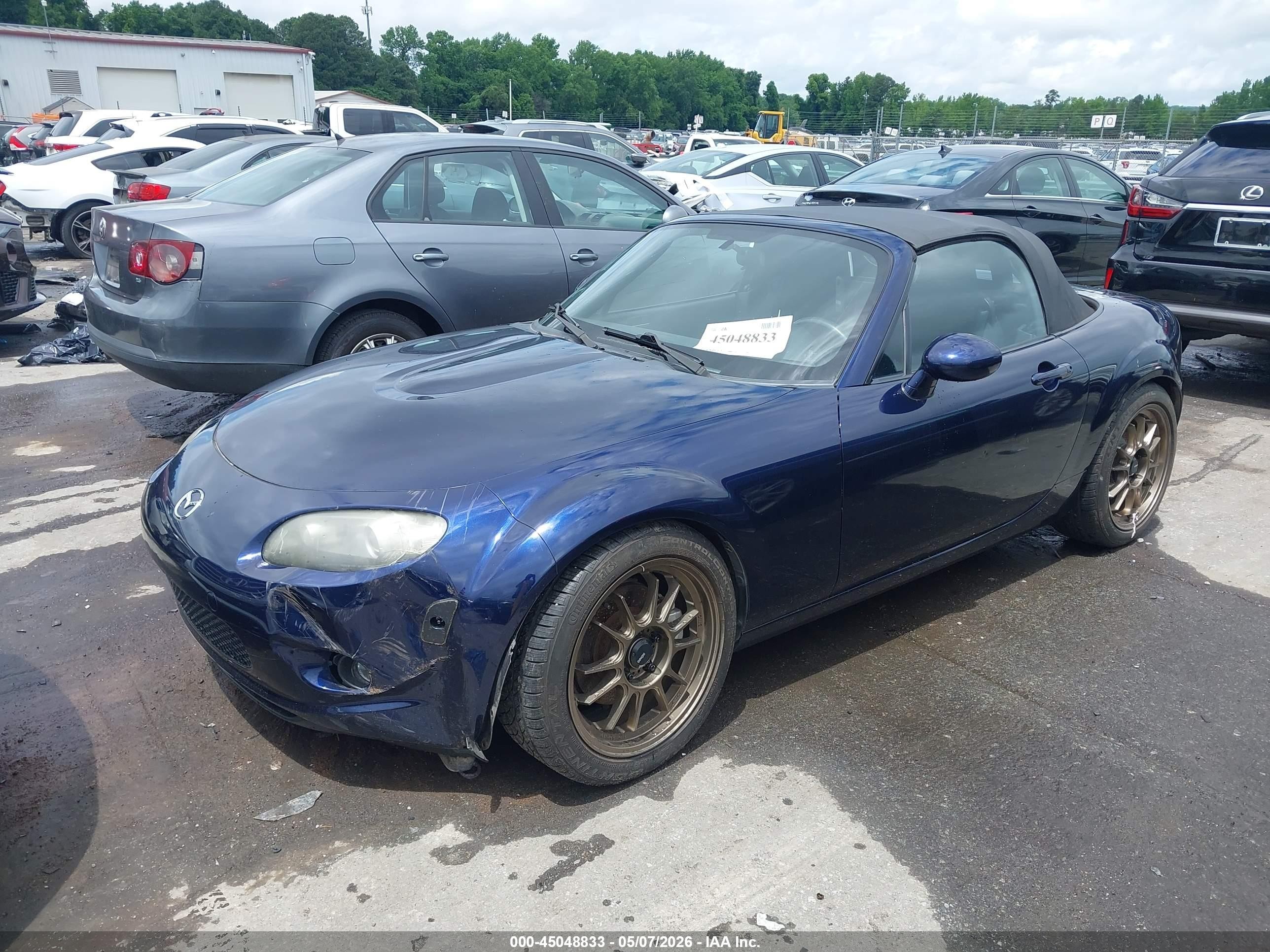 2007 Mazda Mx-5 Touring Blue vin: JM1NC25F870127742
