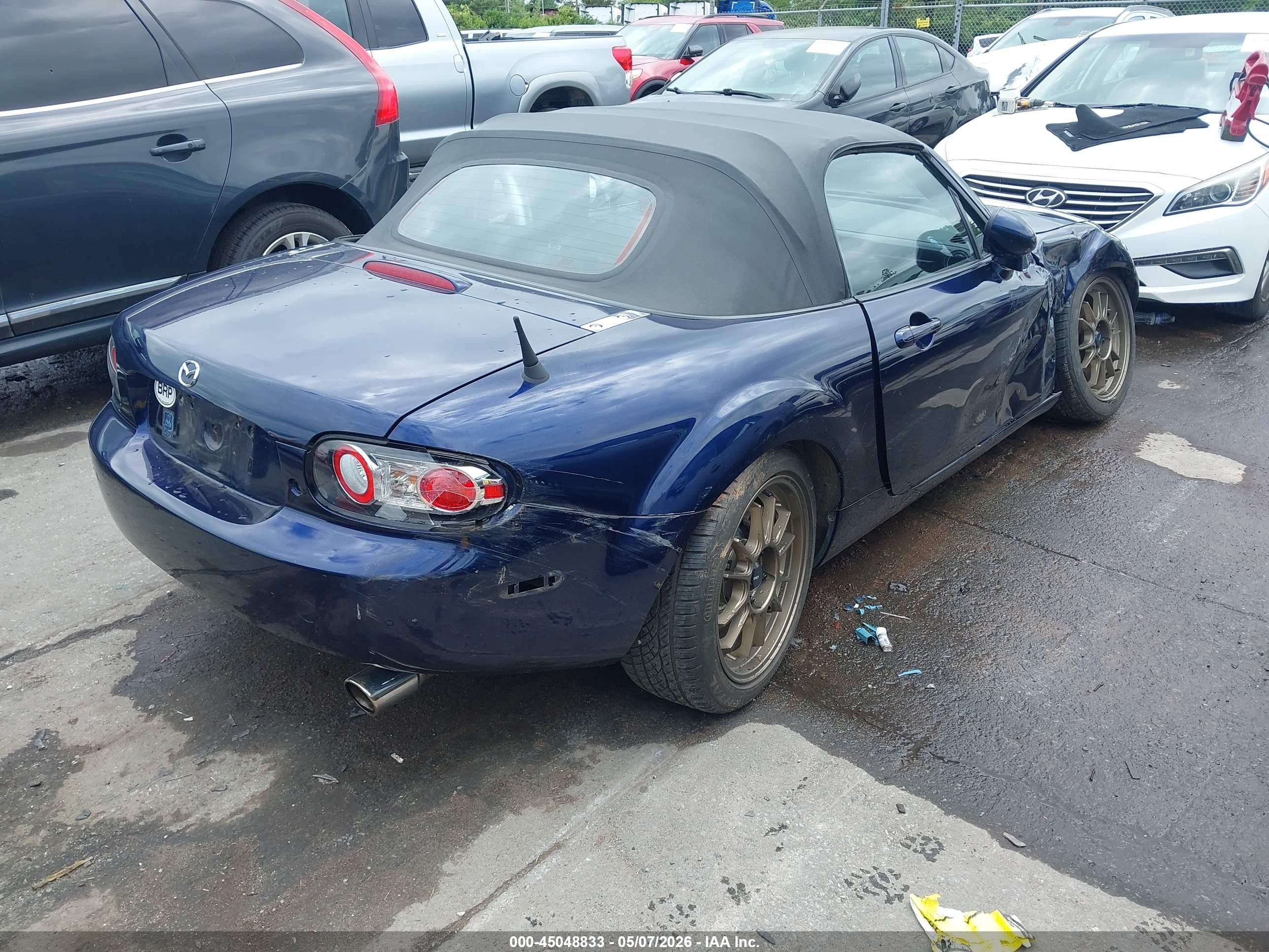 2007 Mazda Mx-5 Touring Blue vin: JM1NC25F870127742