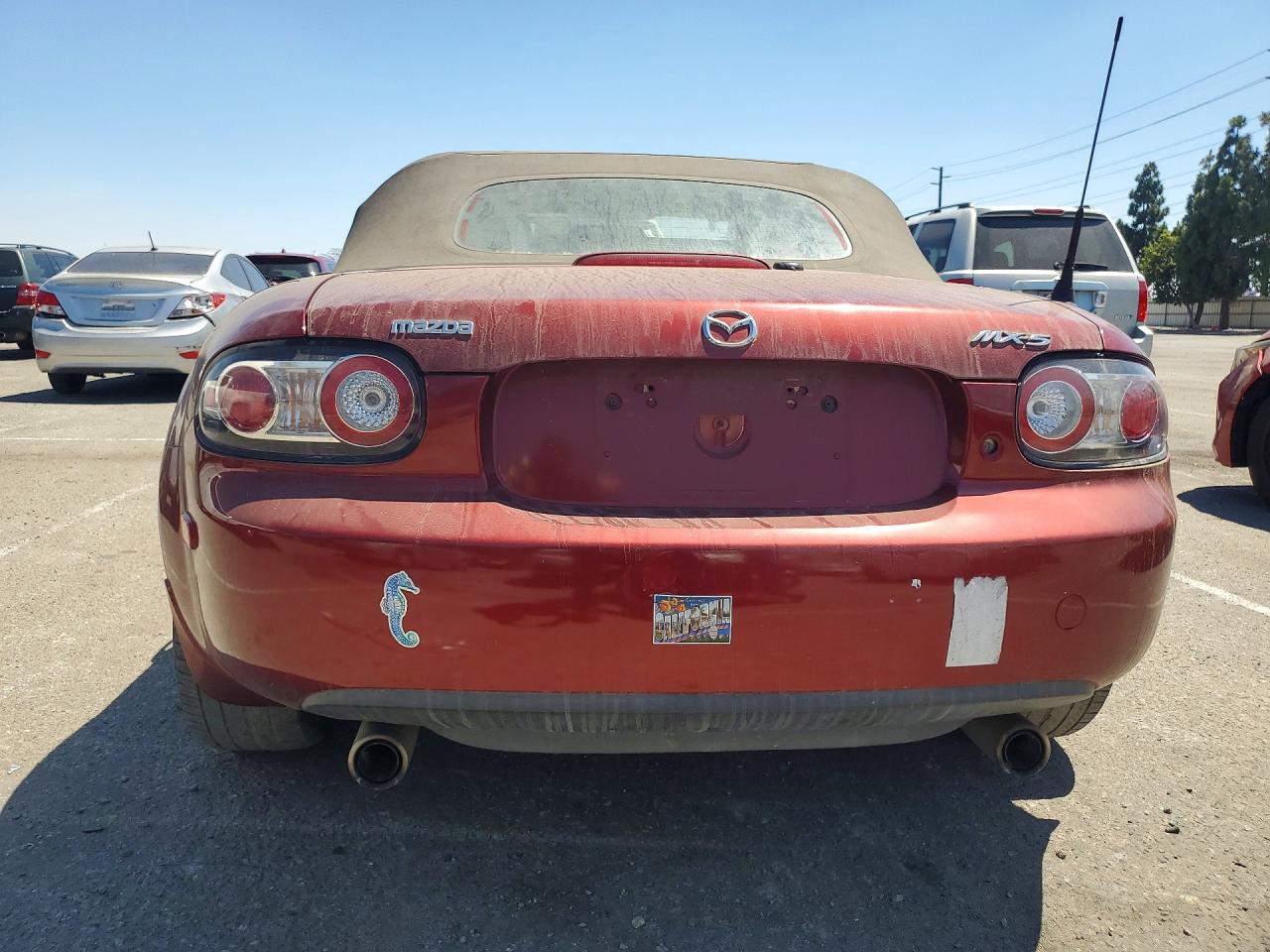 2007 Mazda Mx-5 Miata Бордовый vin: JM1NC25F870128776