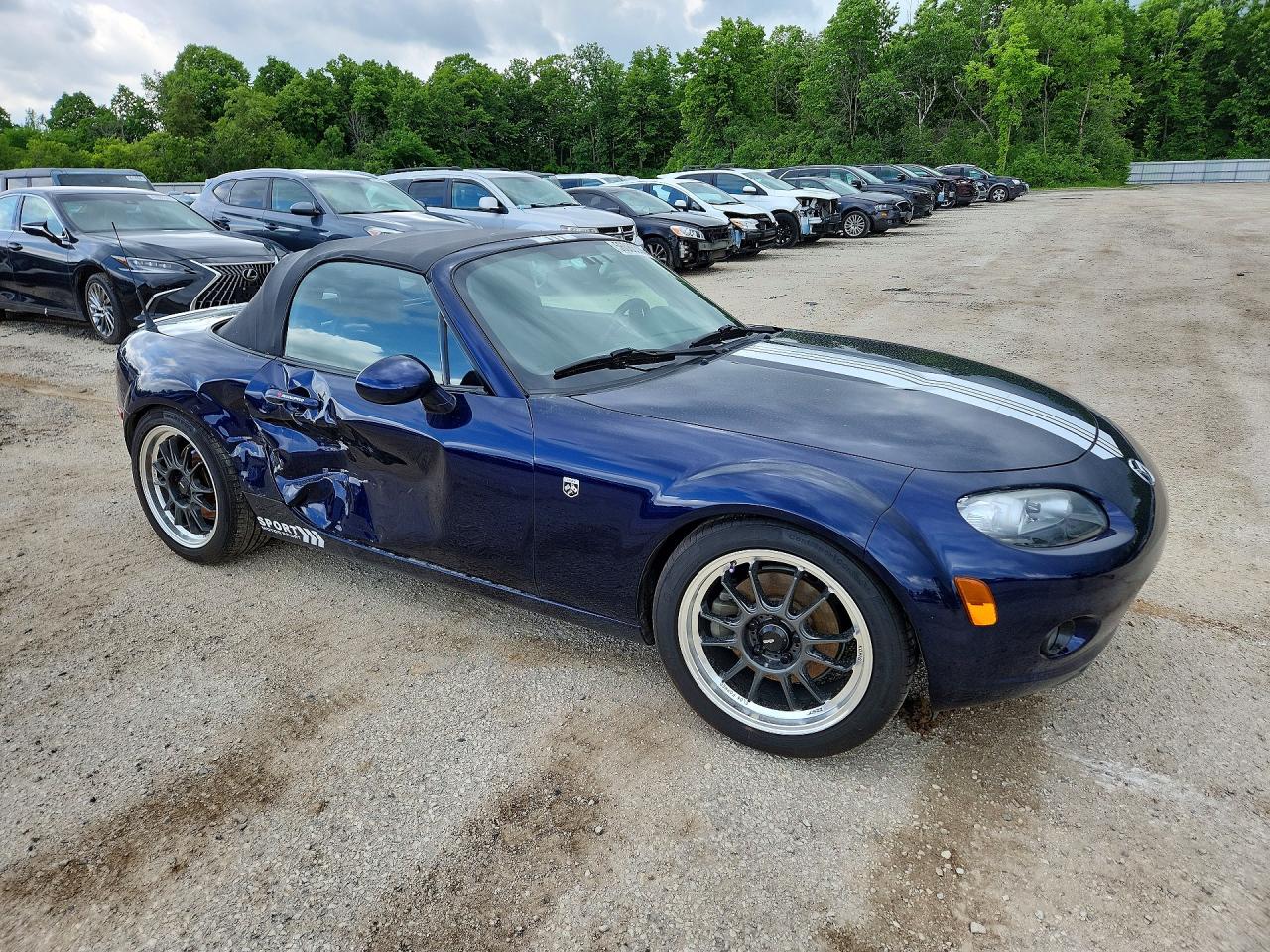 2007 Mazda Mx-5 Miata Blue vin: JM1NC25F970126857