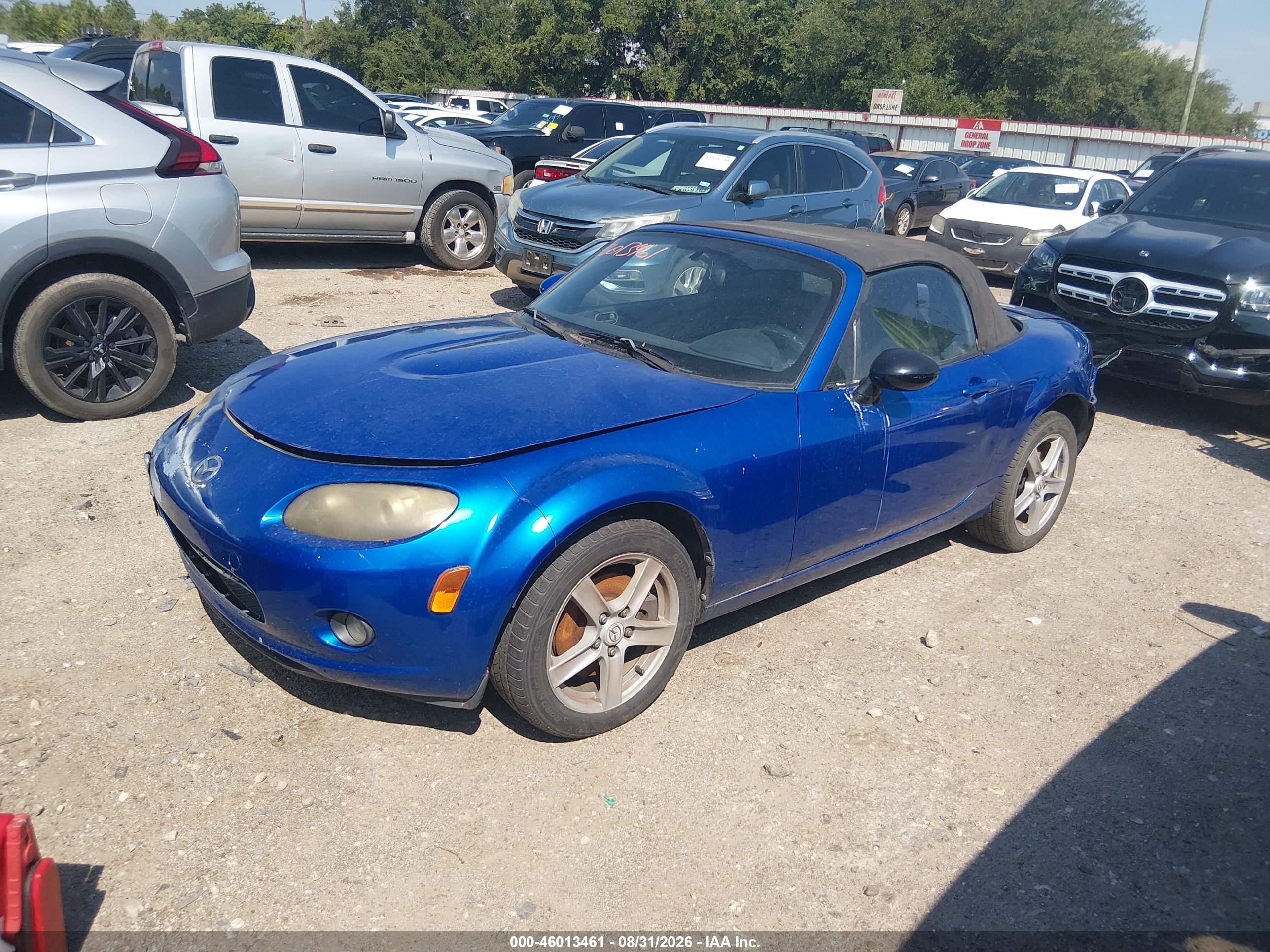 2006 Mazda Mx-5 Touring Blue vin: JM1NC25FX60109919