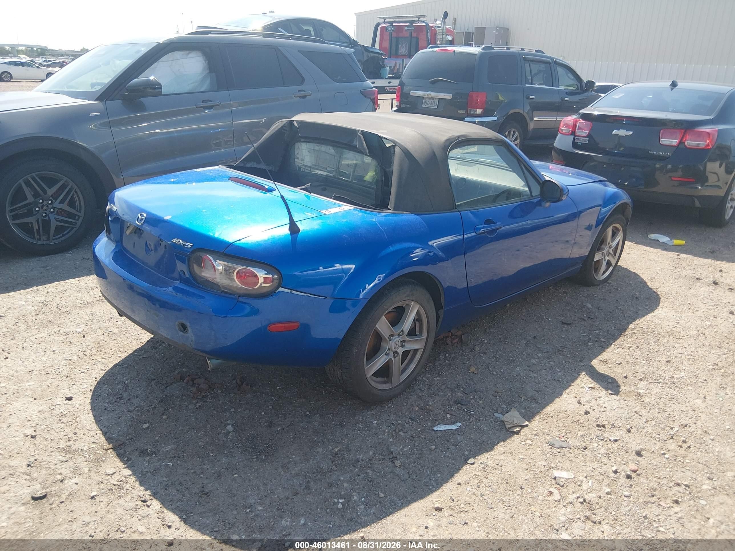 2006 Mazda Mx-5 Touring Blue vin: JM1NC25FX60109919