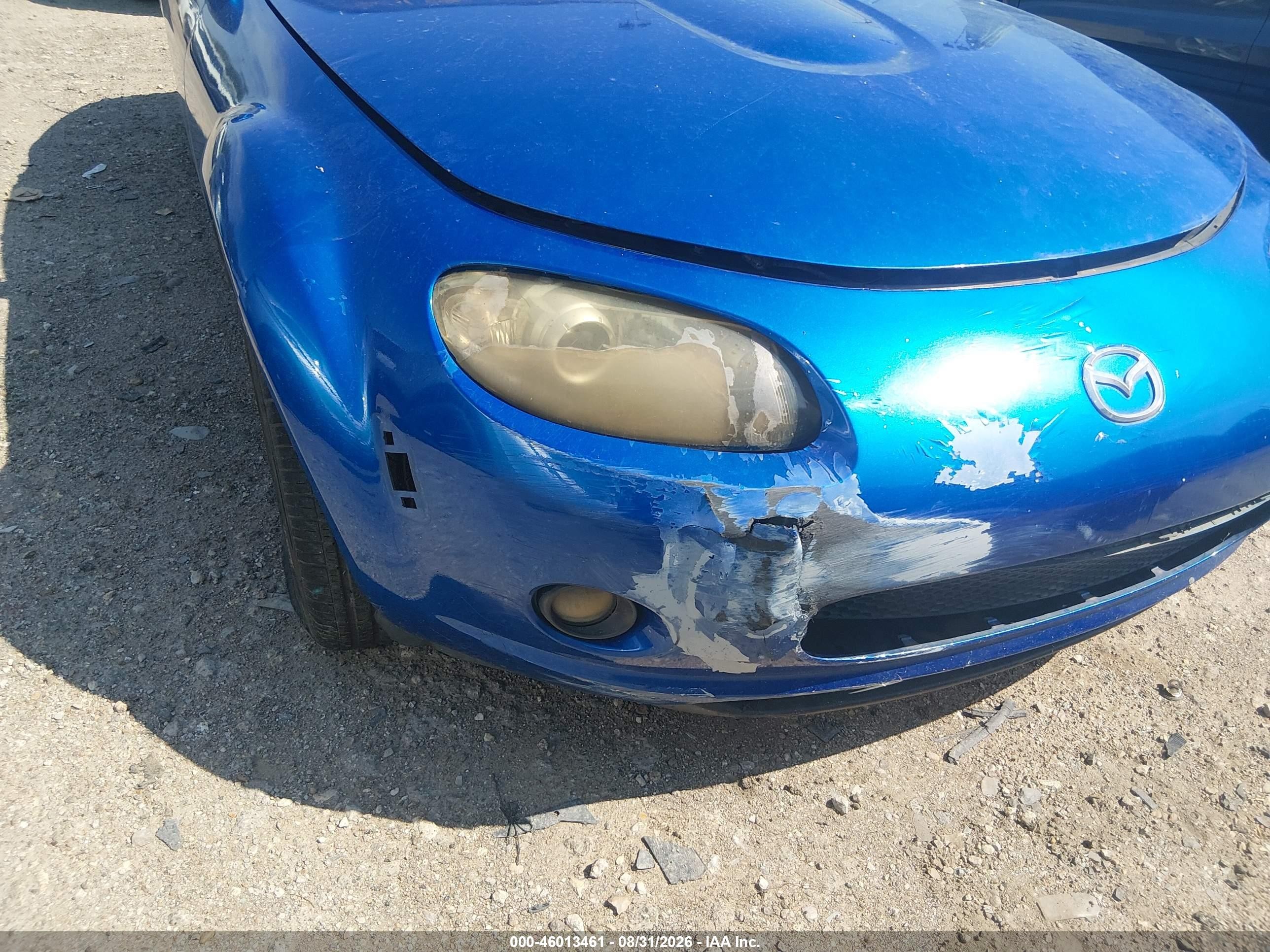 2006 Mazda Mx-5 Touring Blue vin: JM1NC25FX60109919