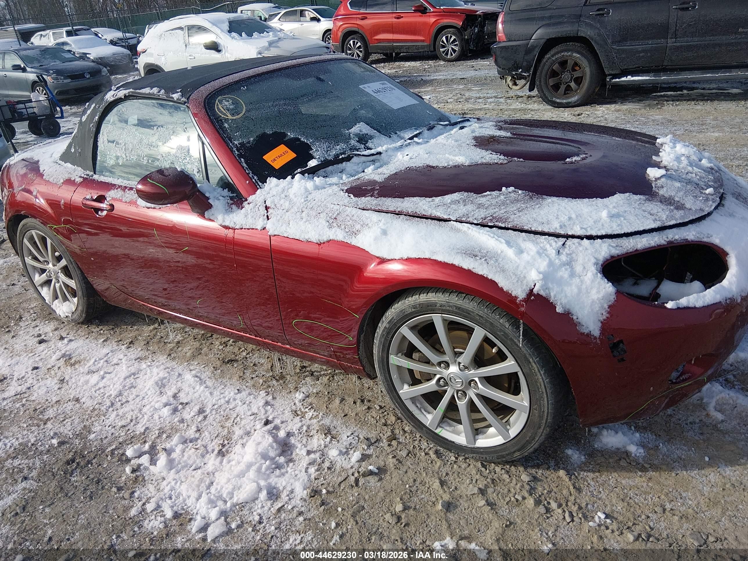 2007 Mazda Mx-5 Touring Red vin: JM1NC25FX70132943