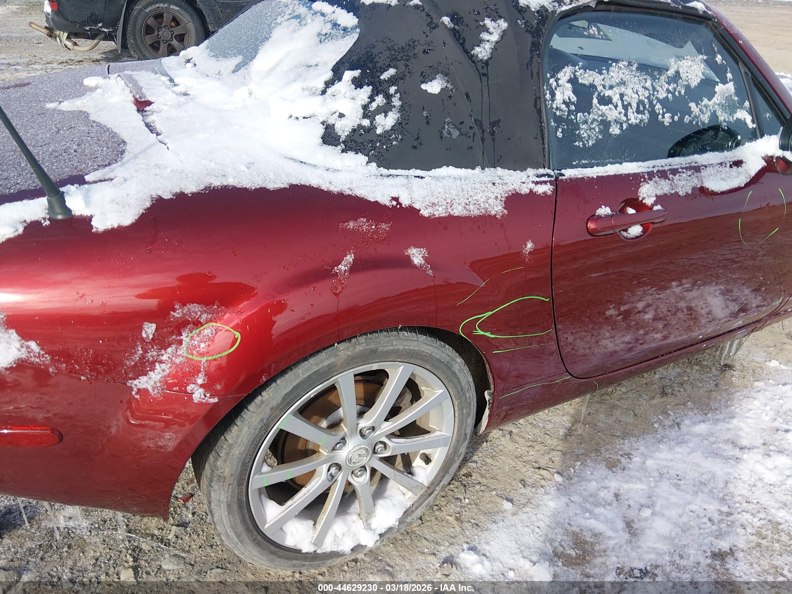 2007 Mazda Mx-5 Touring Red vin: JM1NC25FX70132943