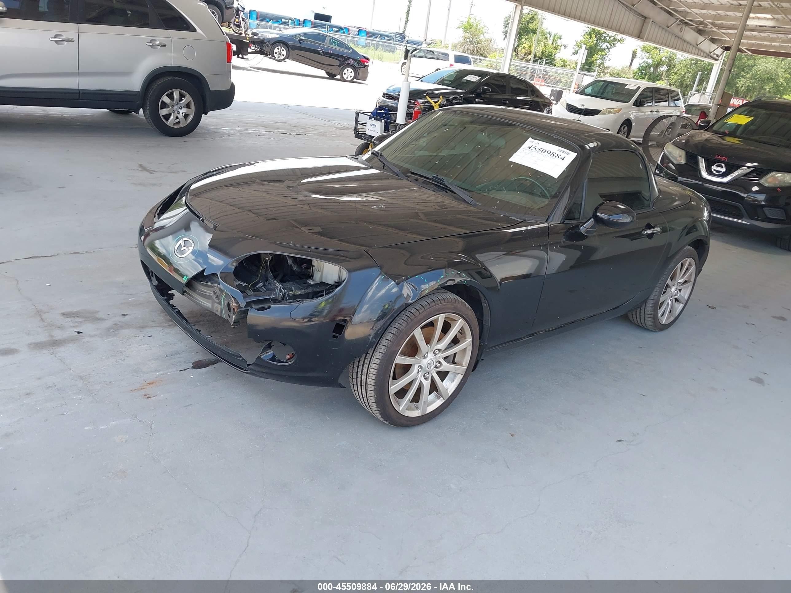 2008 Mazda Mx-5 Grand Touring Black vin: JM1NC26F080157026