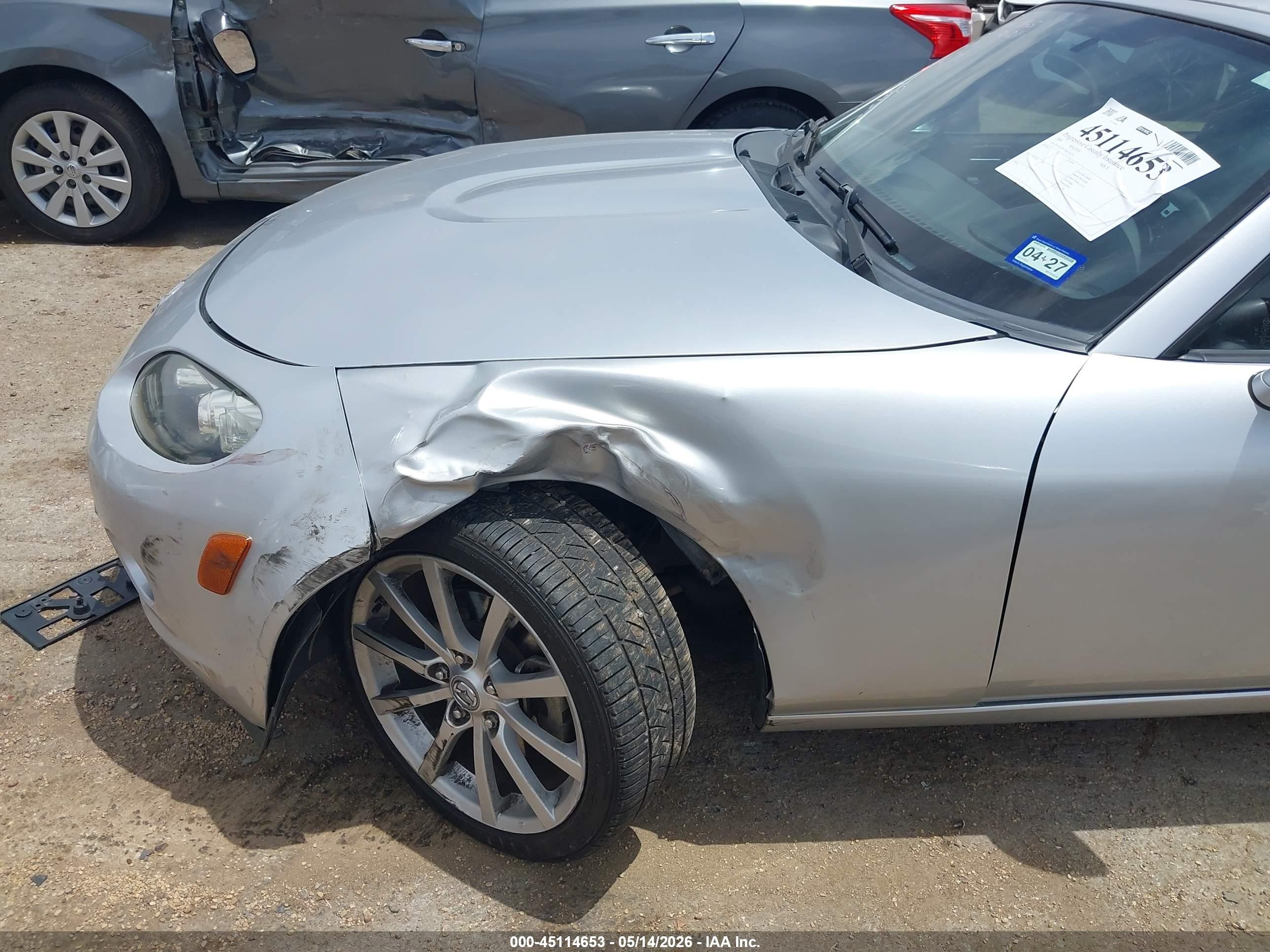 2008 Mazda Mx-5 Touring Silver vin: JM1NC26F180154524