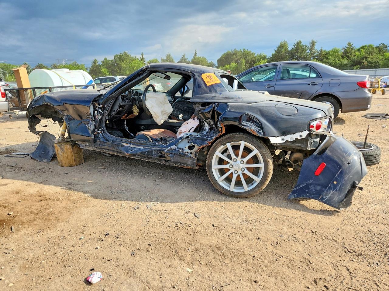 2008 Mazda Mx-5 Miata Black vin: JM1NC26F280144309