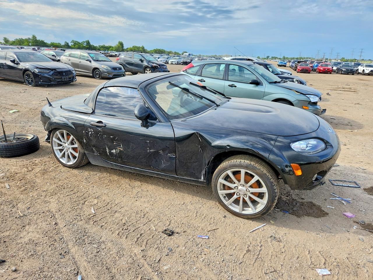 2008 Mazda Mx-5 Miata Black vin: JM1NC26F280144309