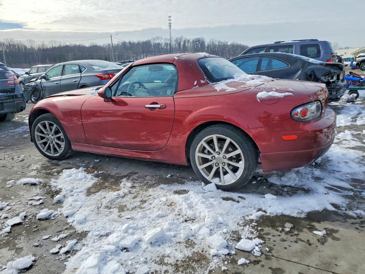 2008 Mazda Mx-5 Miata Burgundy vin: JM1NC26F380156467