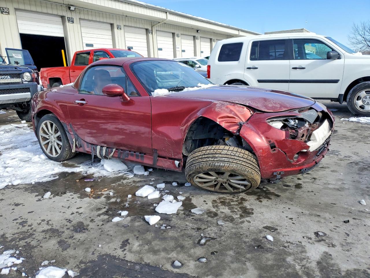 2008 Mazda Mx-5 Miata Burgundy vin: JM1NC26F380156467