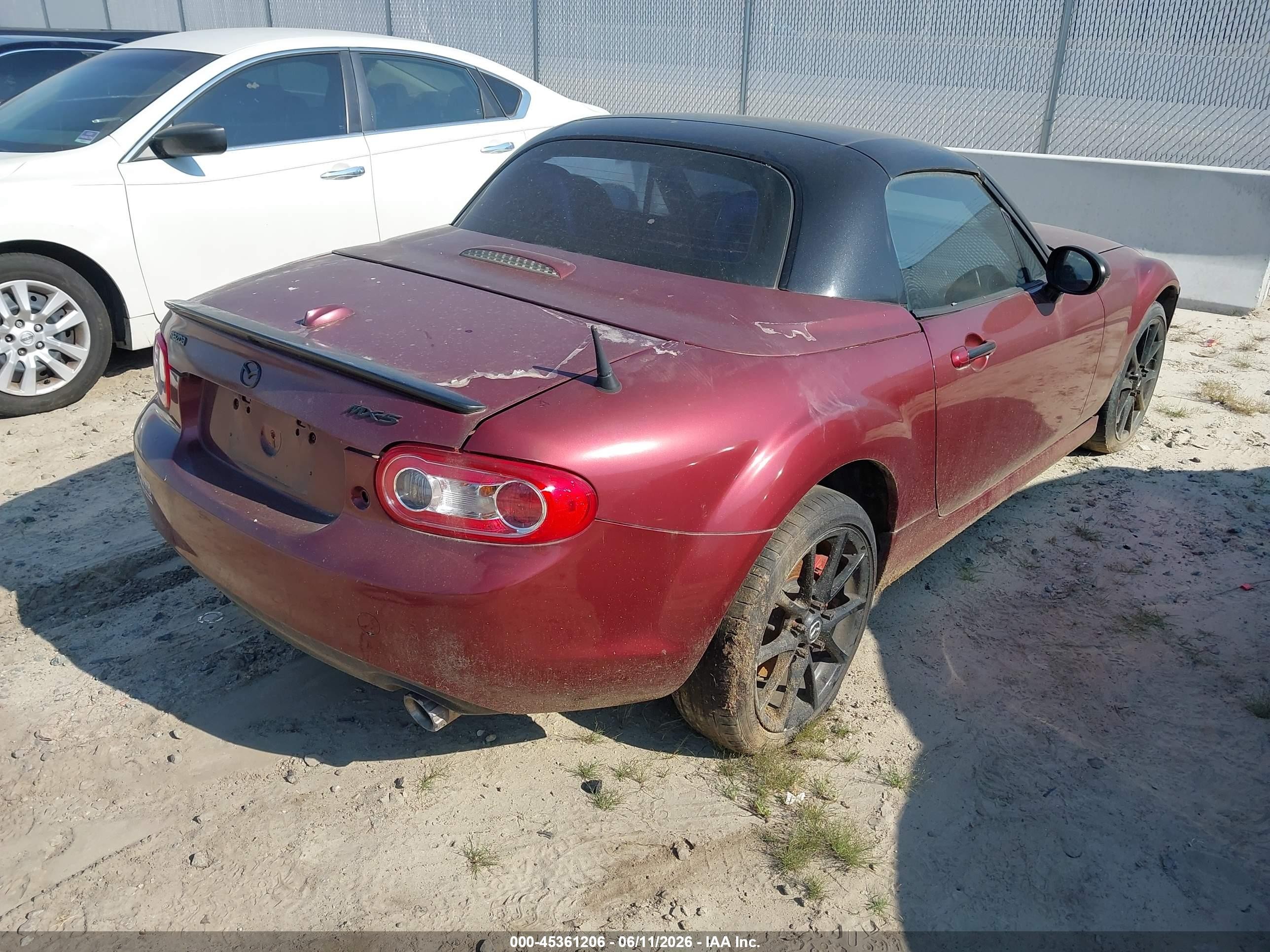 2009 Mazda Mx-5 Miata Grand Touring Burgundy vin: JM1NC26F490202454