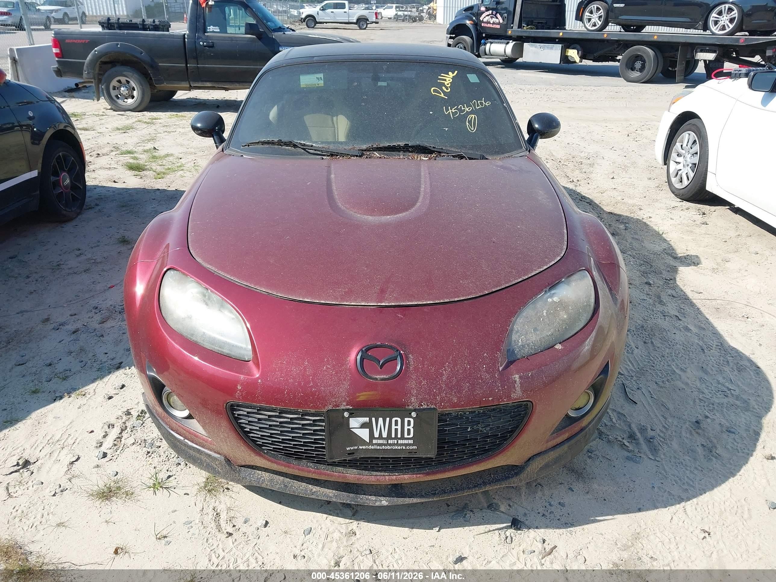 2009 Mazda Mx-5 Miata Grand Touring Burgundy vin: JM1NC26F490202454