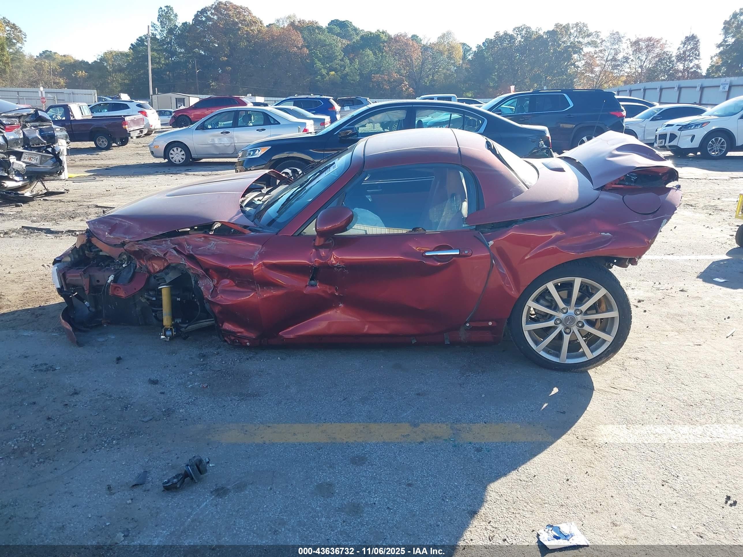 2008 Mazda Mx-5 Grand Touring Red vin: JM1NC26F580151237
