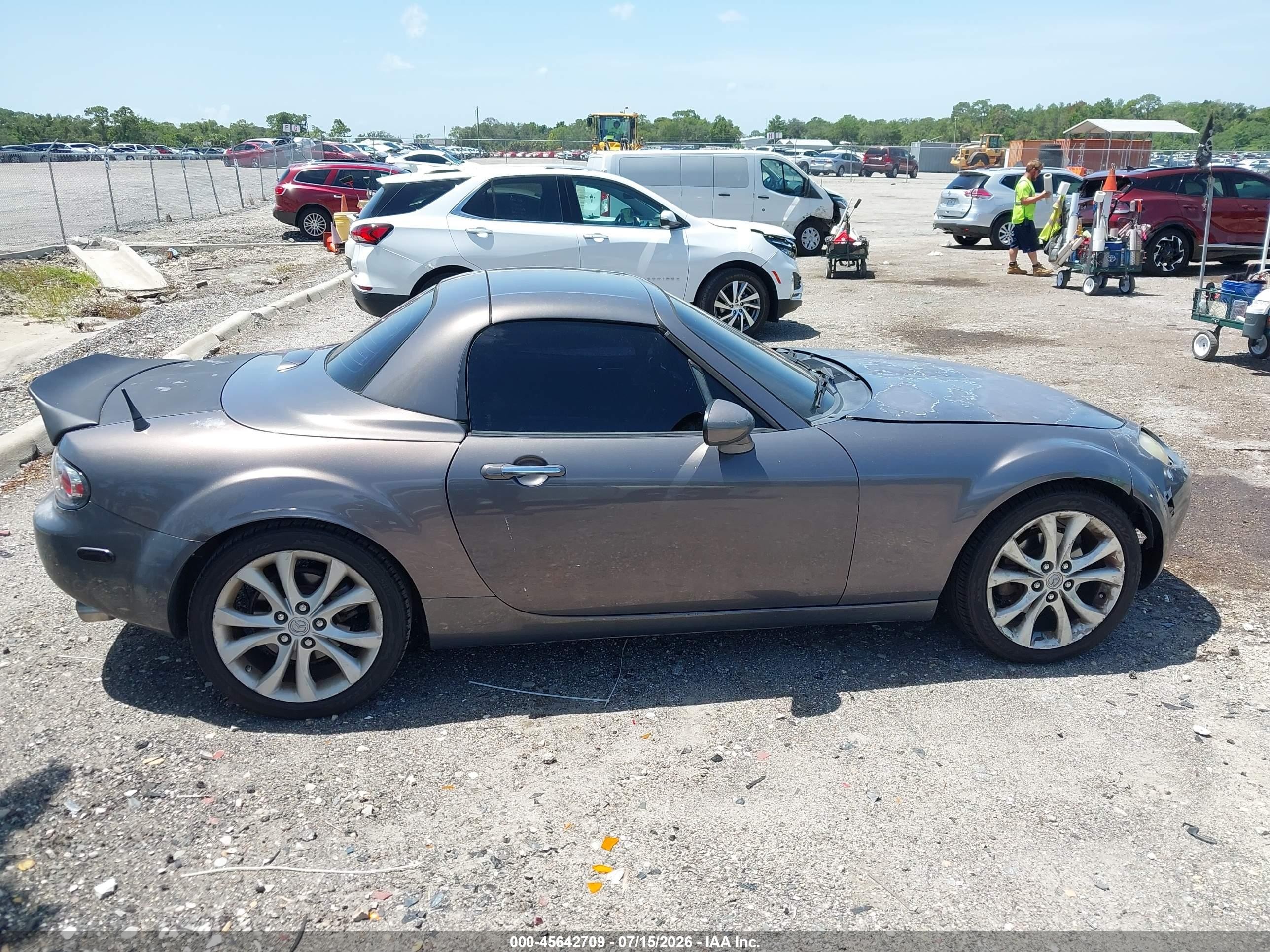 2007 Mazda Mx-5 Grand Touring Gray vin: JM1NC26F670134347