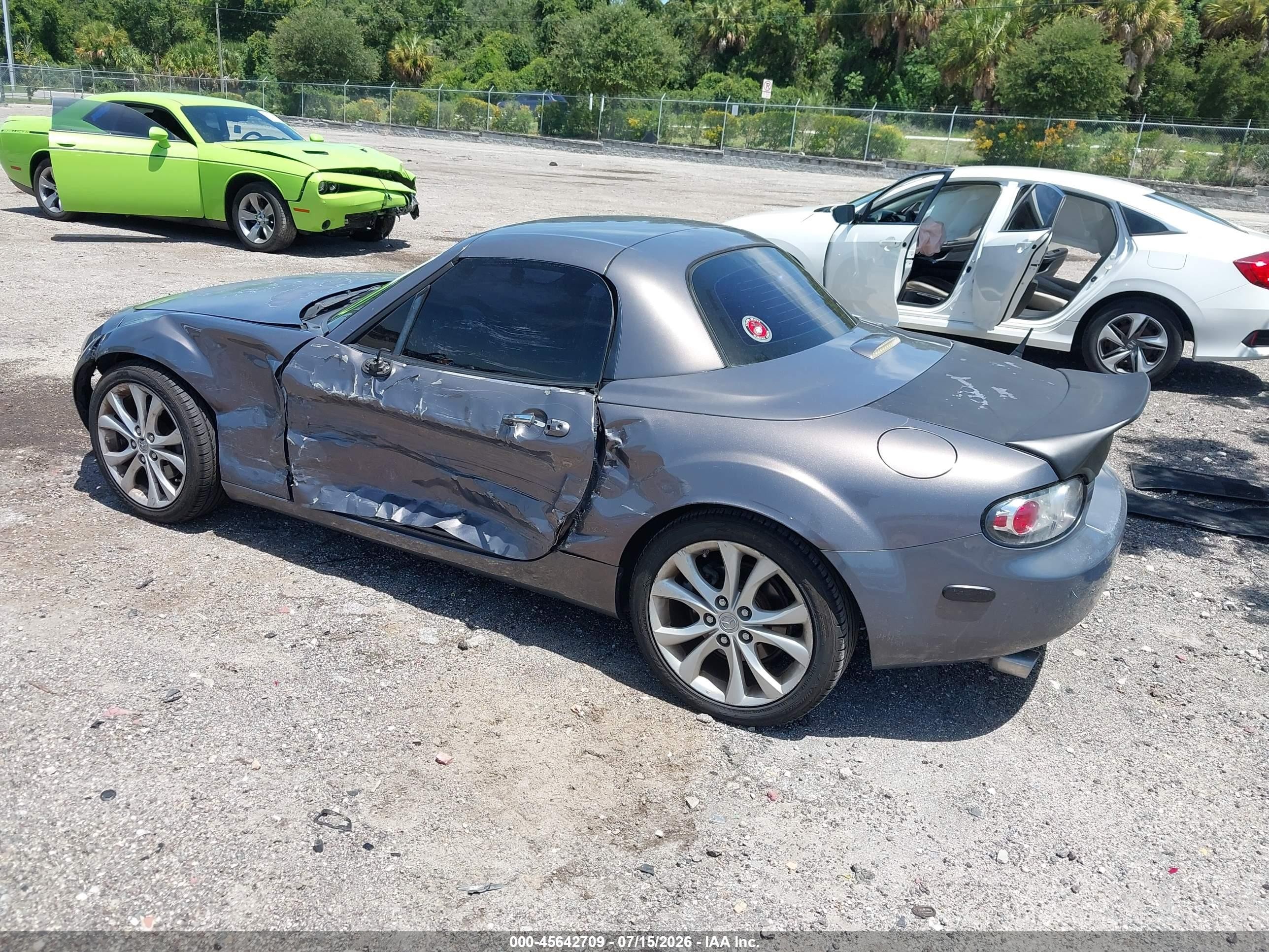 2007 Mazda Mx-5 Grand Touring Gray vin: JM1NC26F670134347