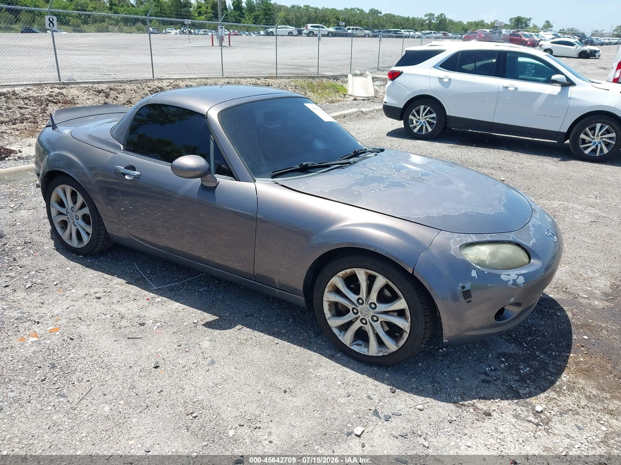 2007 Mazda Mx-5 Grand Touring Gray vin: JM1NC26F670134347