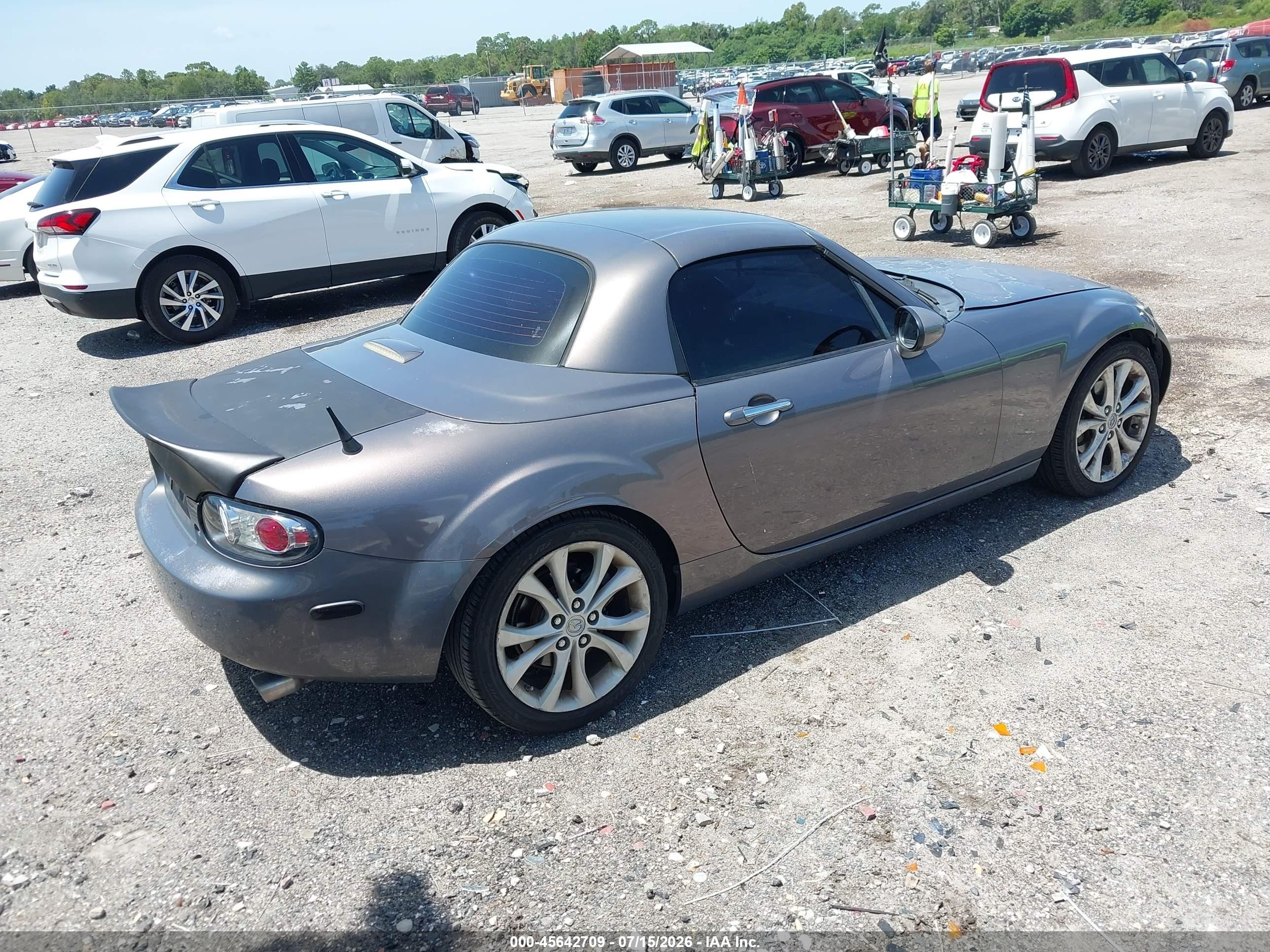 2007 Mazda Mx-5 Grand Touring Gray vin: JM1NC26F670134347