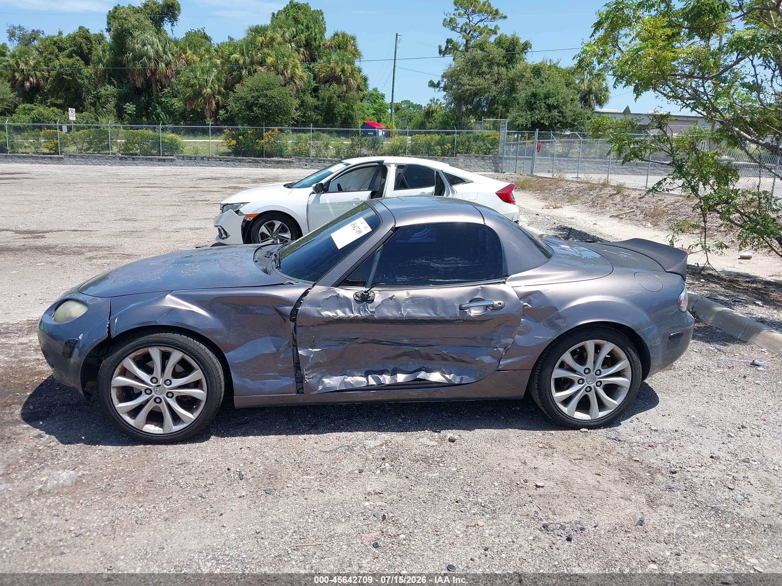 2007 Mazda Mx-5 Grand Touring Gray vin: JM1NC26F670134347