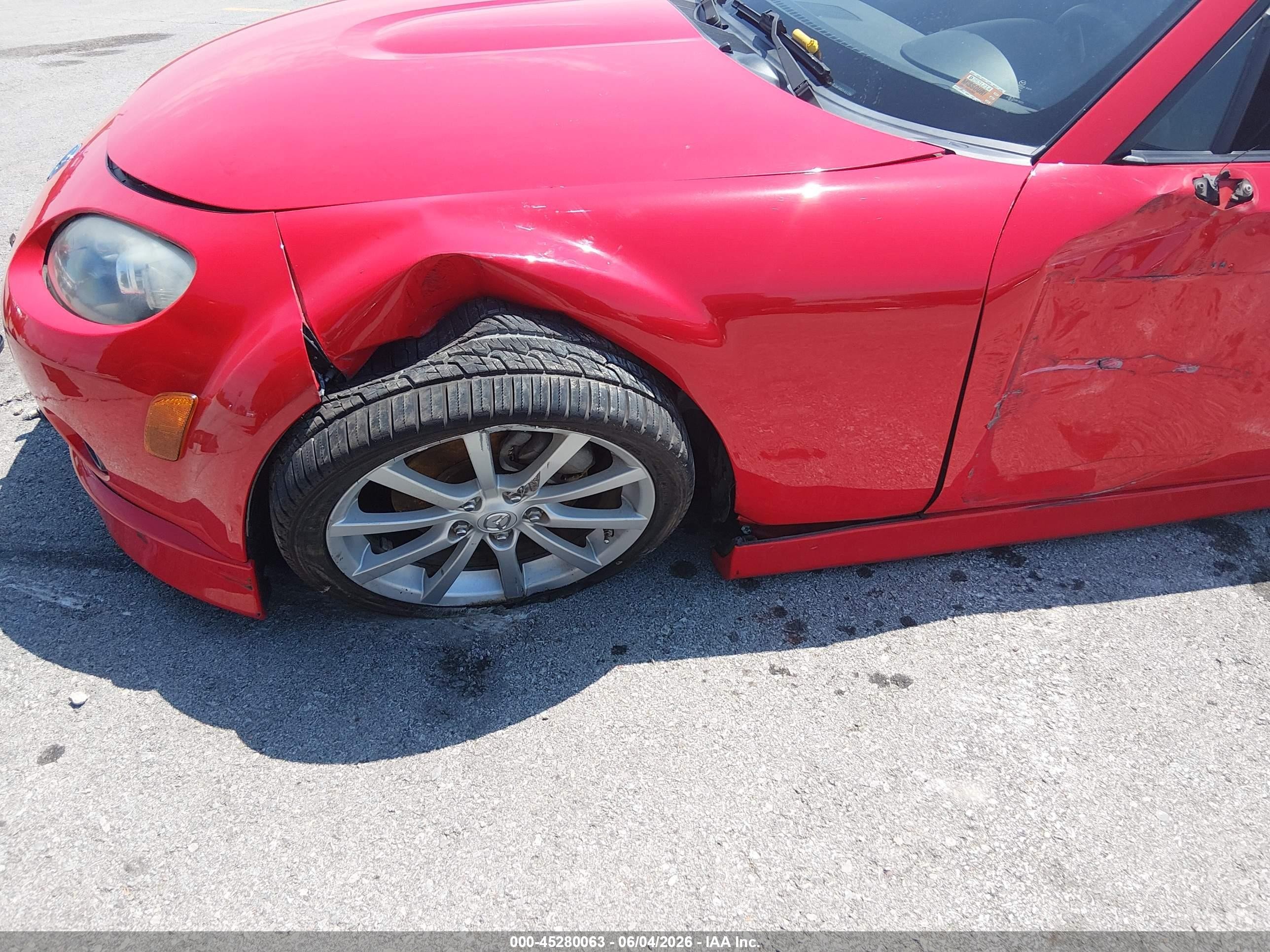 2008 Mazda Mx-5 Grand Touring Red vin: JM1NC26F880143729