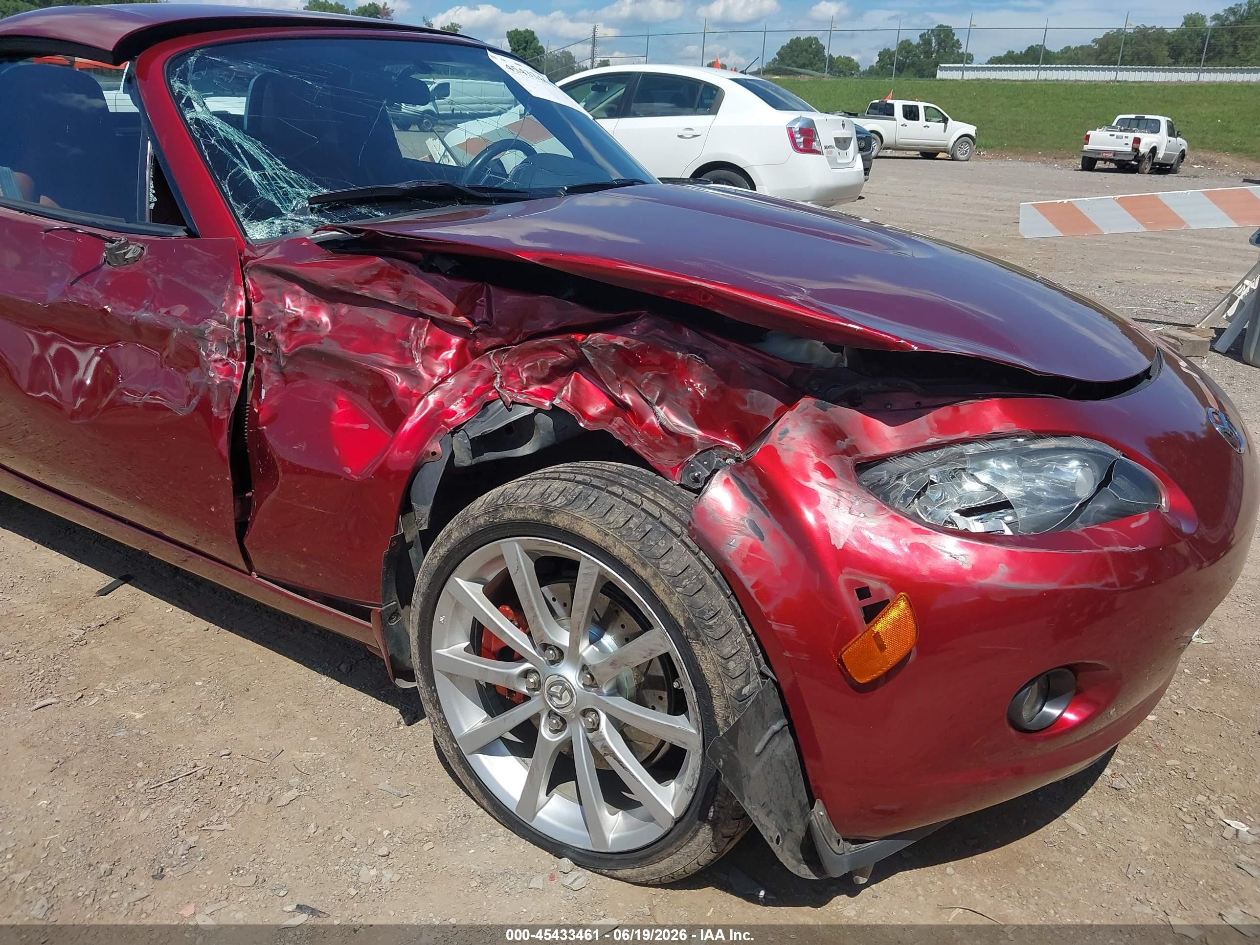 2008 Mazda Mx-5 Grand Touring Red vin: JM1NC26F880151118