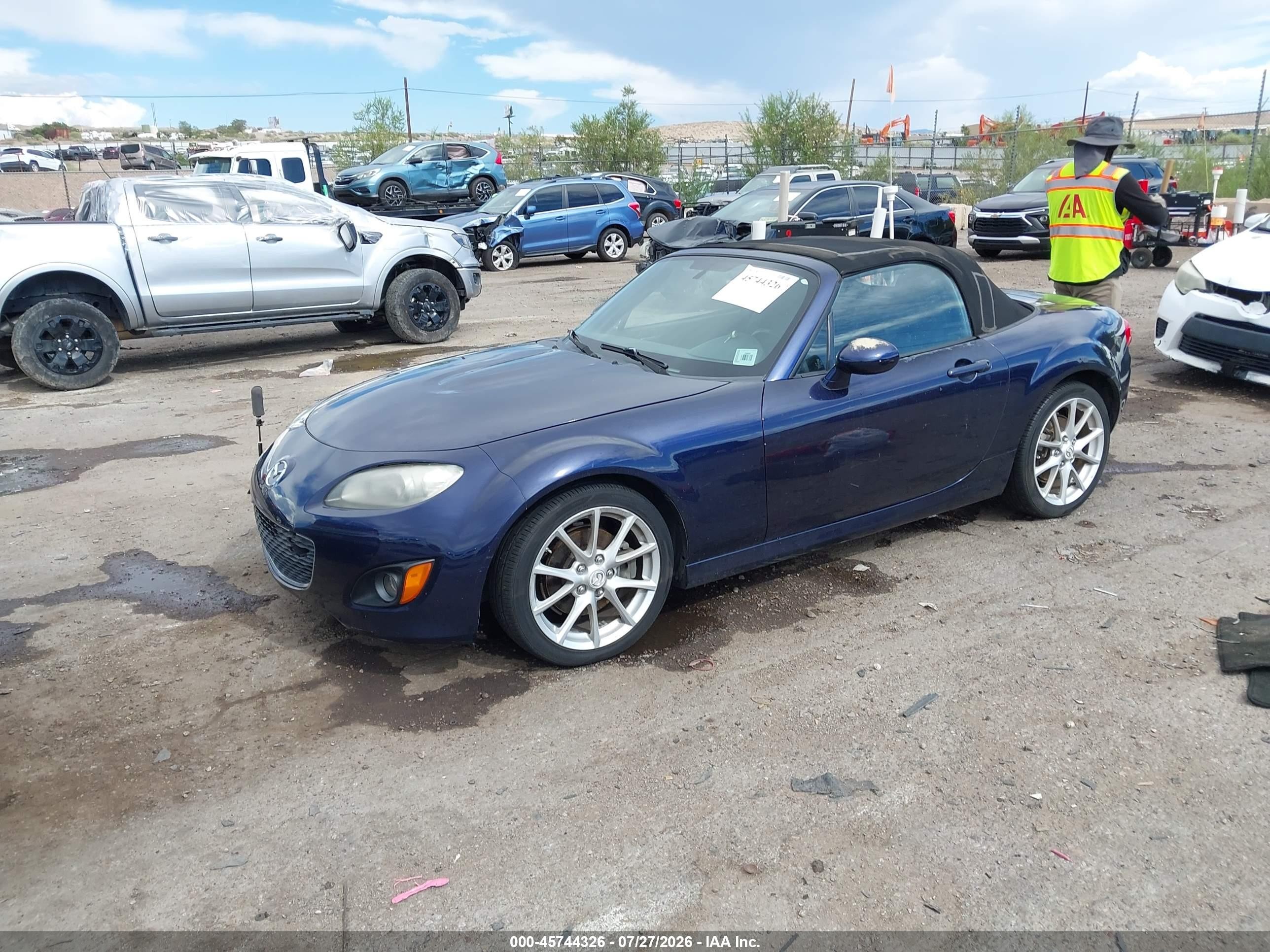 2010 Mazda Mx-5 Miata Touring Blue vin: JM1NC2EF8A0205878
