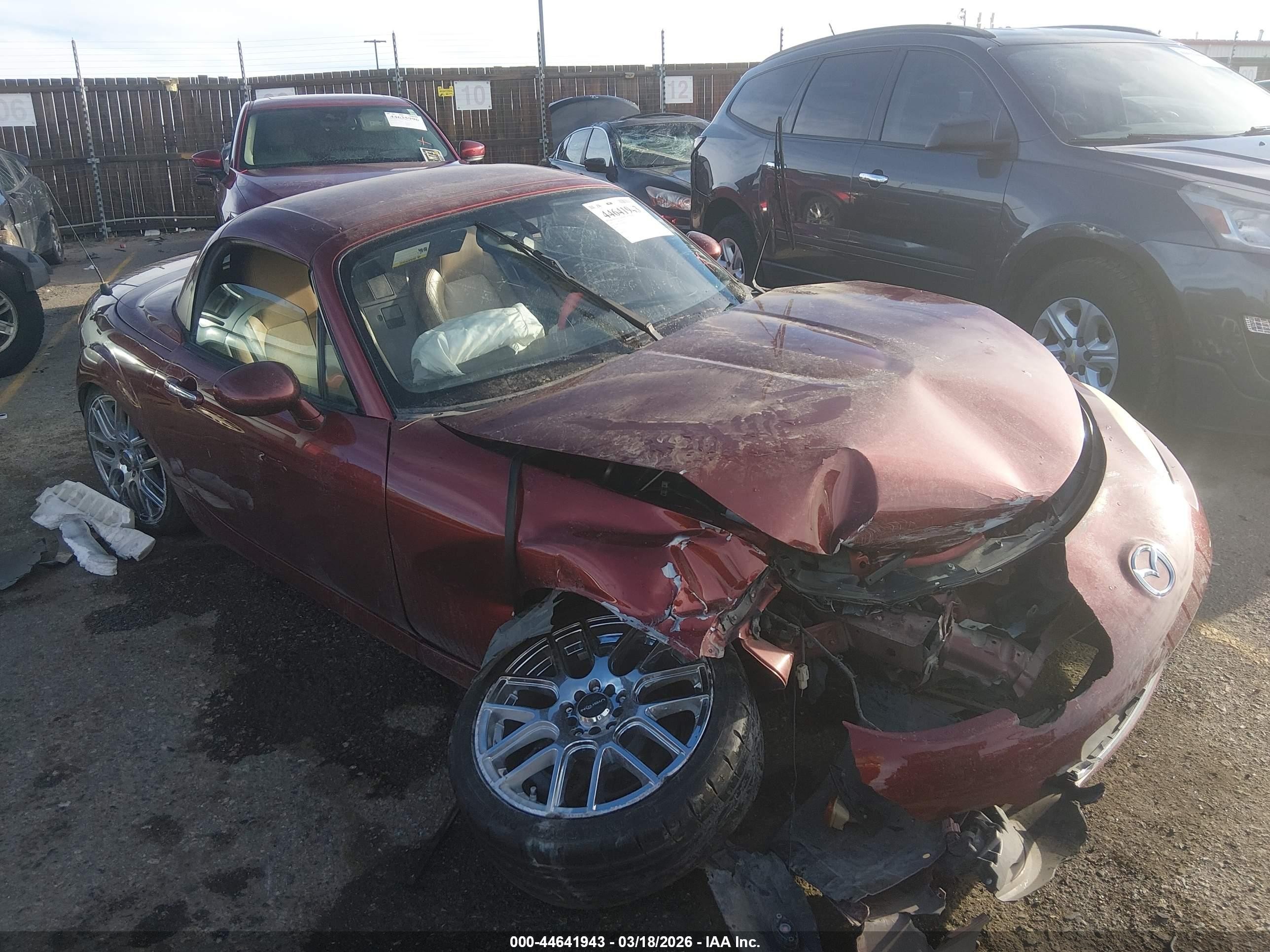 2010 Mazda Mx-5 Miata Grand Touring Red vin: JM1NC2FF3A0206998