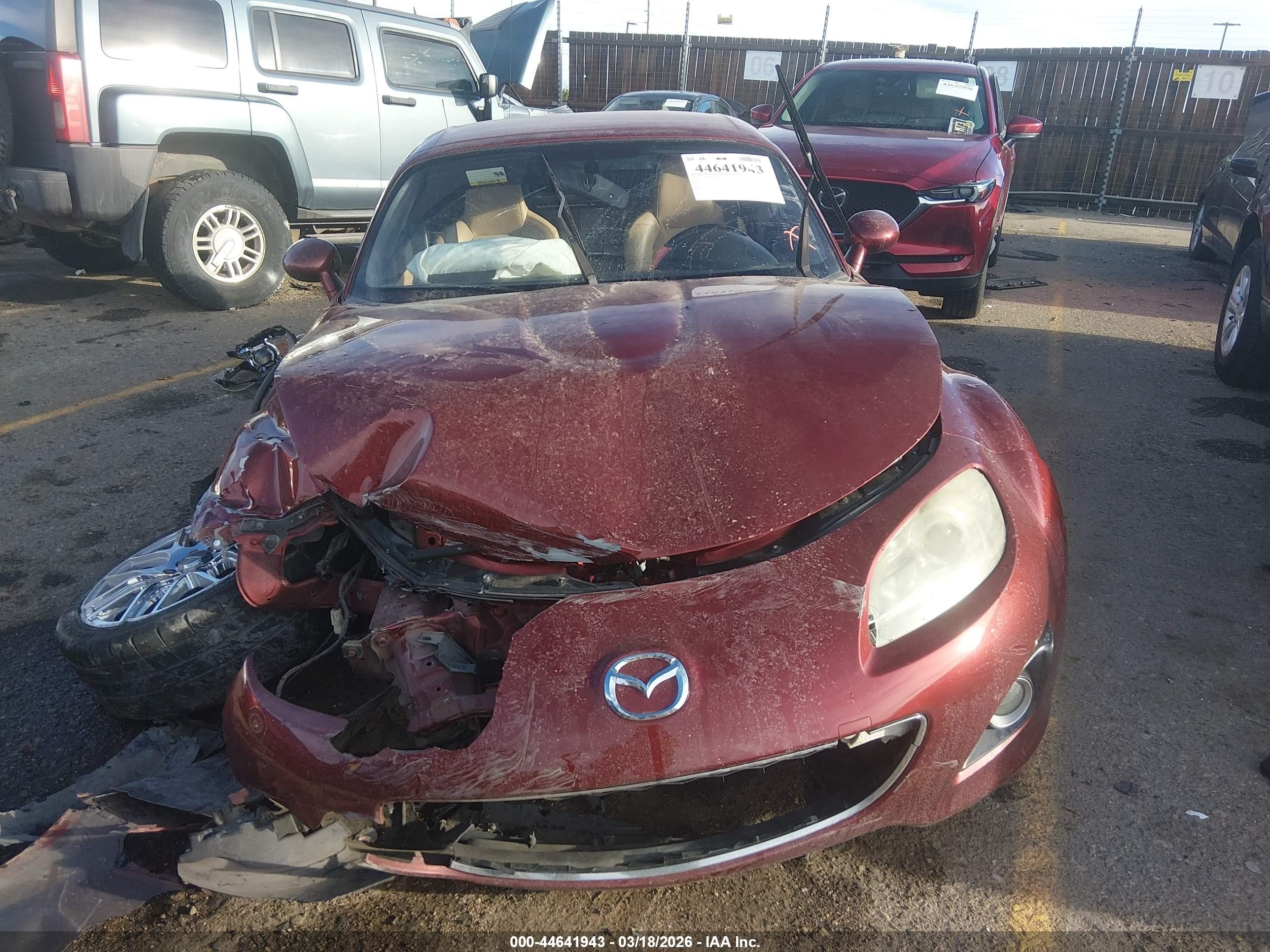 2010 Mazda Mx-5 Miata Grand Touring Red vin: JM1NC2FF3A0206998
