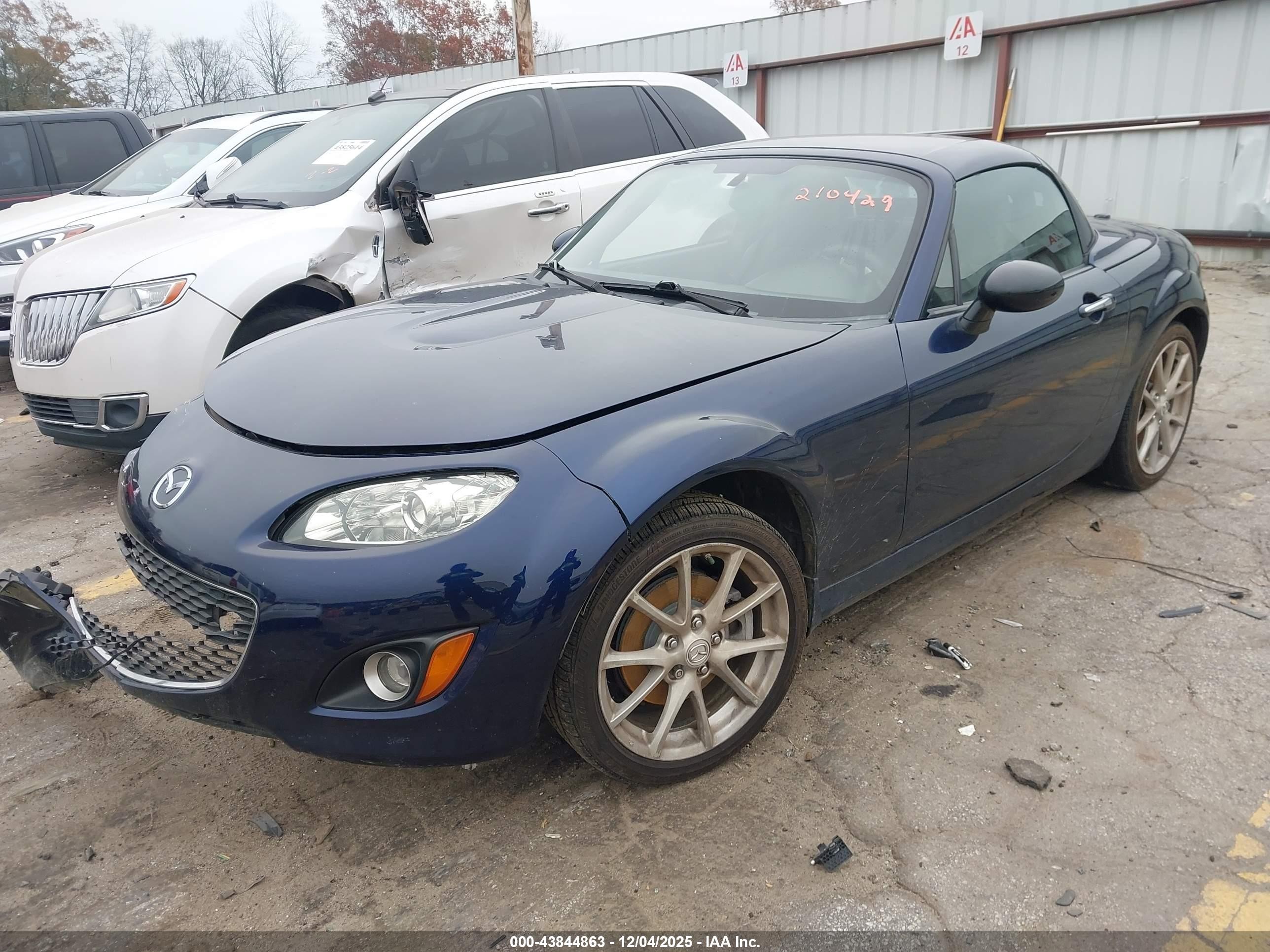 2010 Mazda Mx-5 Miata Touring Blue vin: JM1NC2FF6A0210429