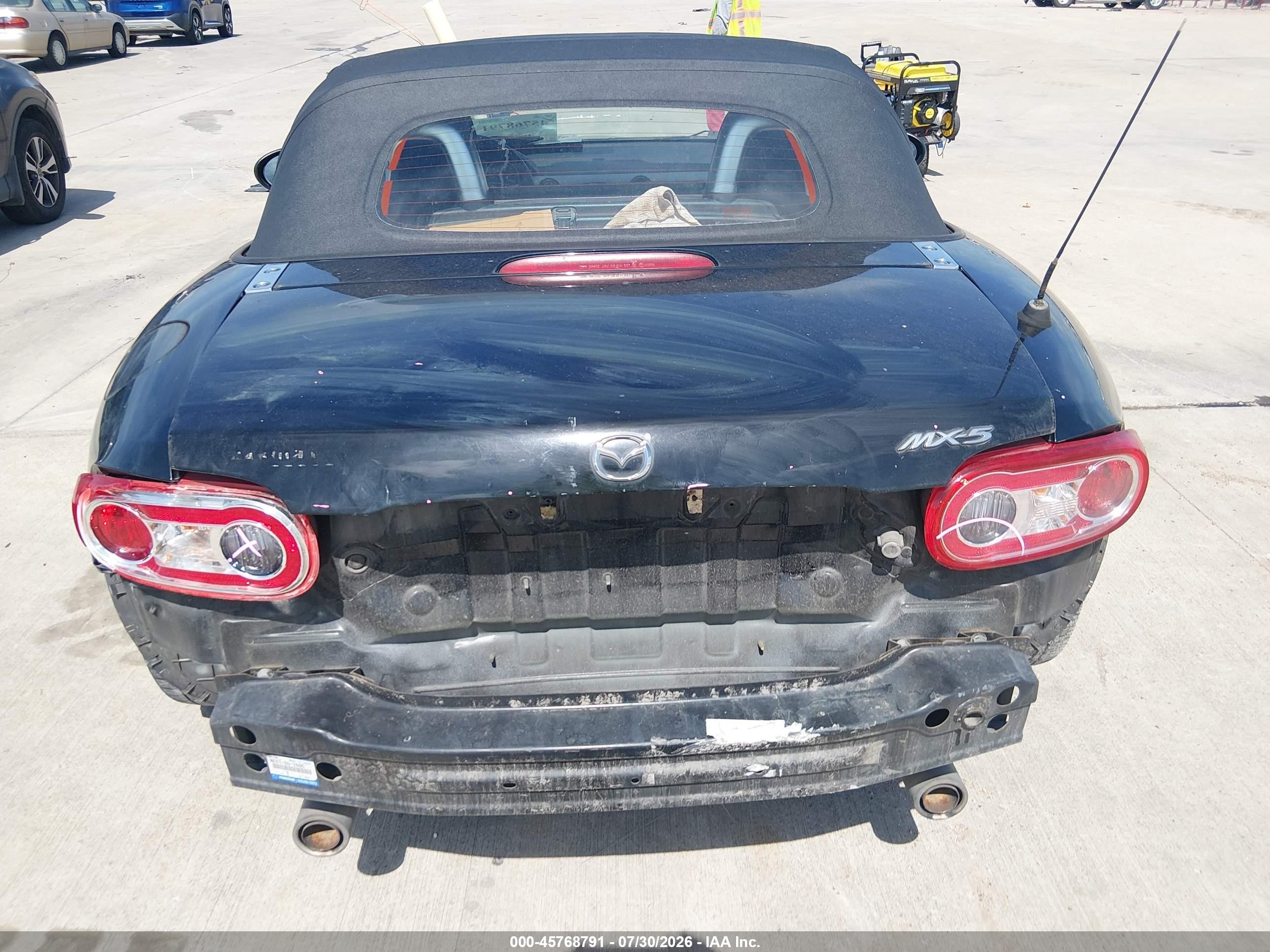 2012 Mazda Mx-5 Miata Sport Black vin: JM1NC2JF2C0224838