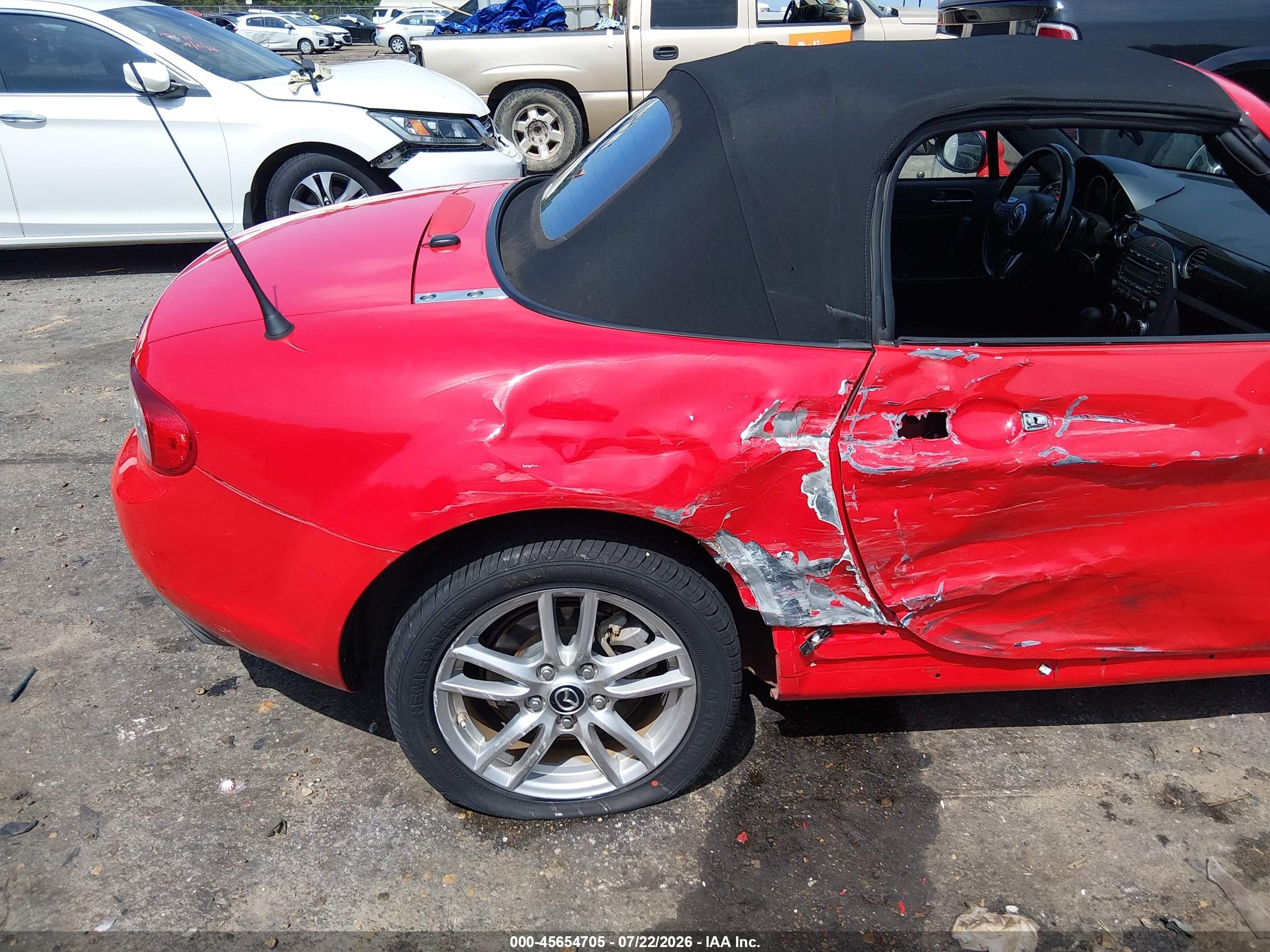 2014 Mazda Mx-5 Miata Sport Red vin: JM1NC2JF4E0236279