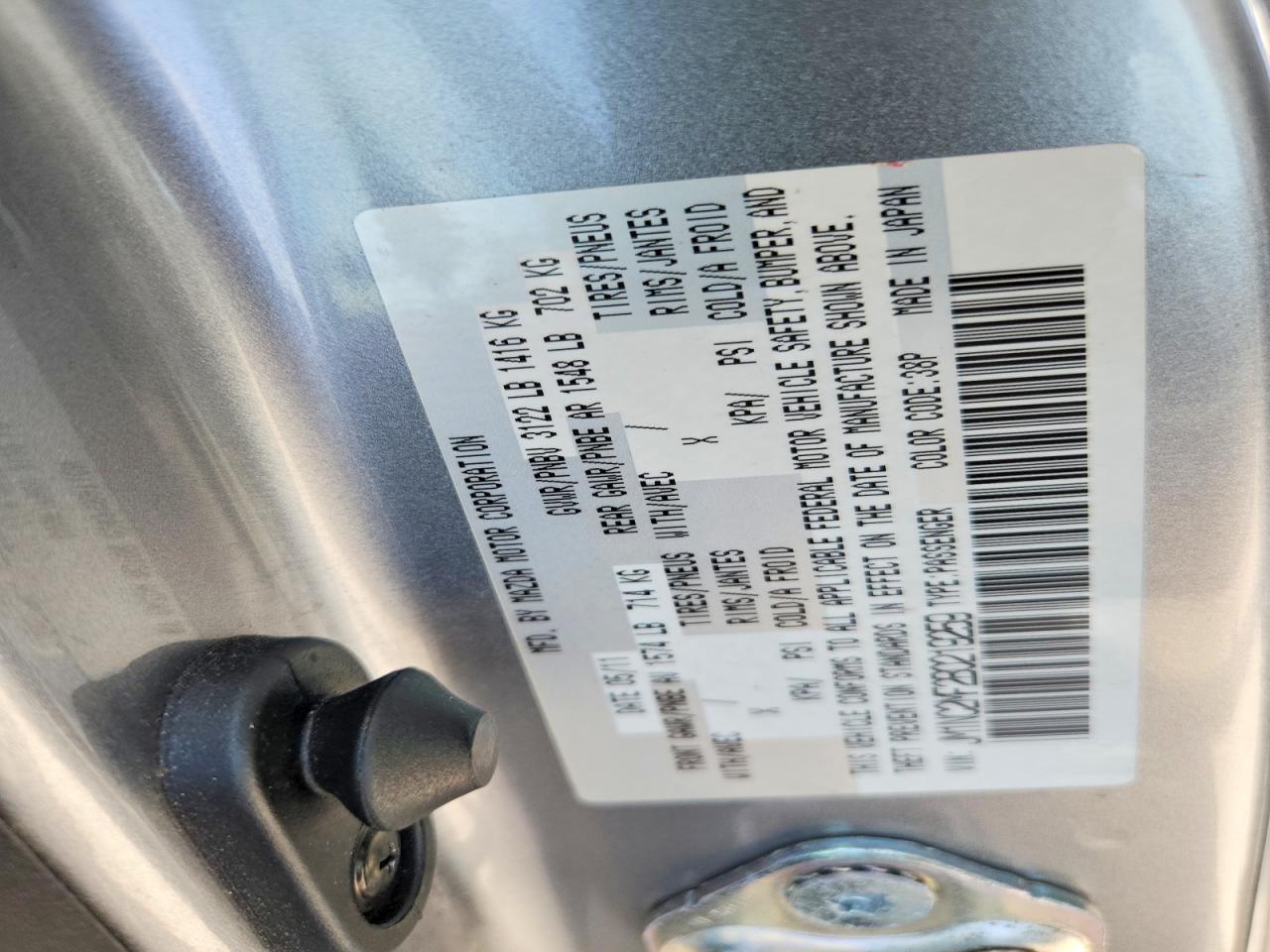 2011 Mazda Mx-5 Miata Silver vin: JM1NC2MF2B0219259