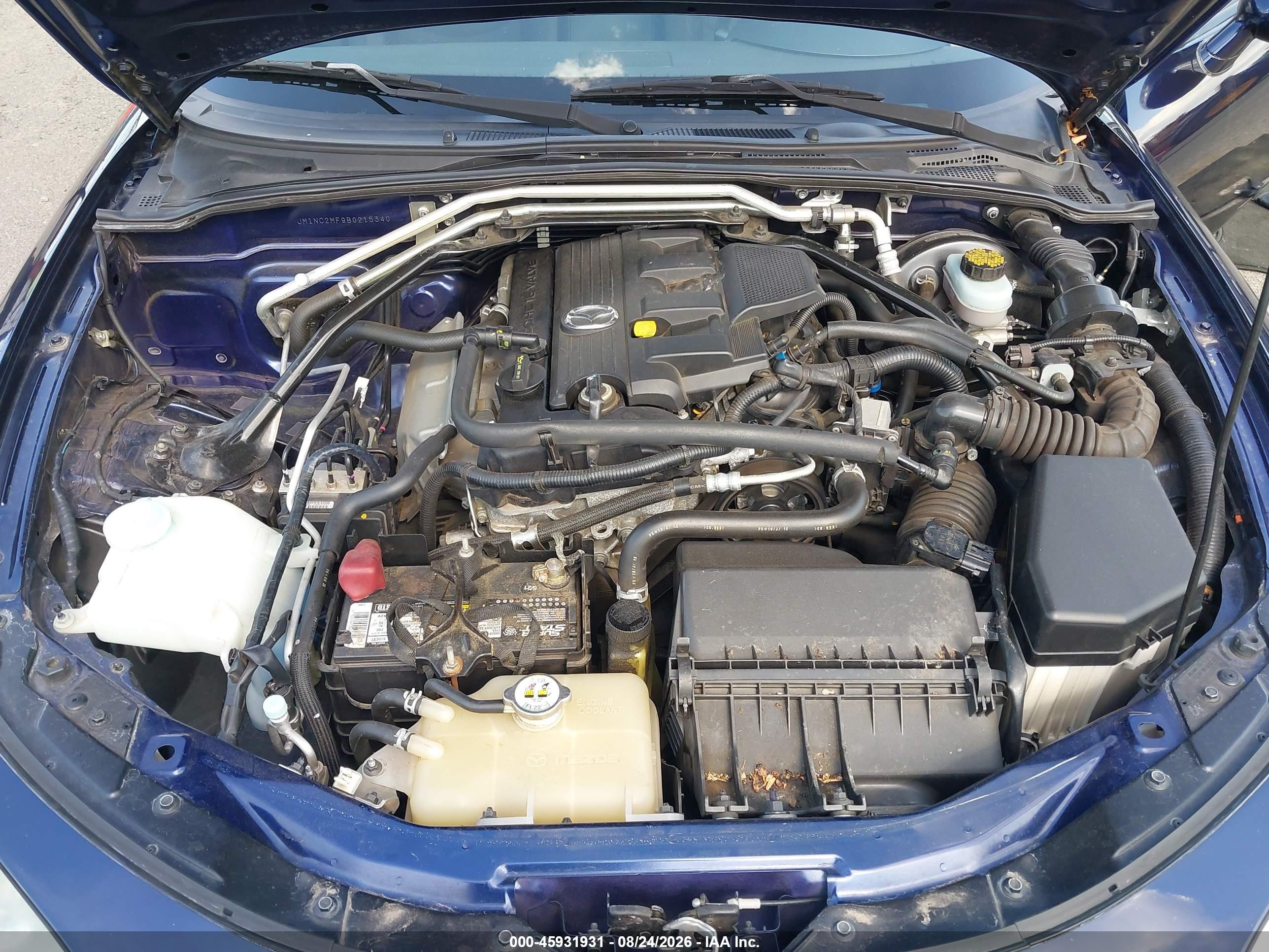 2011 Mazda Mx-5 Miata Touring Dark Blue vin: JM1NC2MF9B0215340