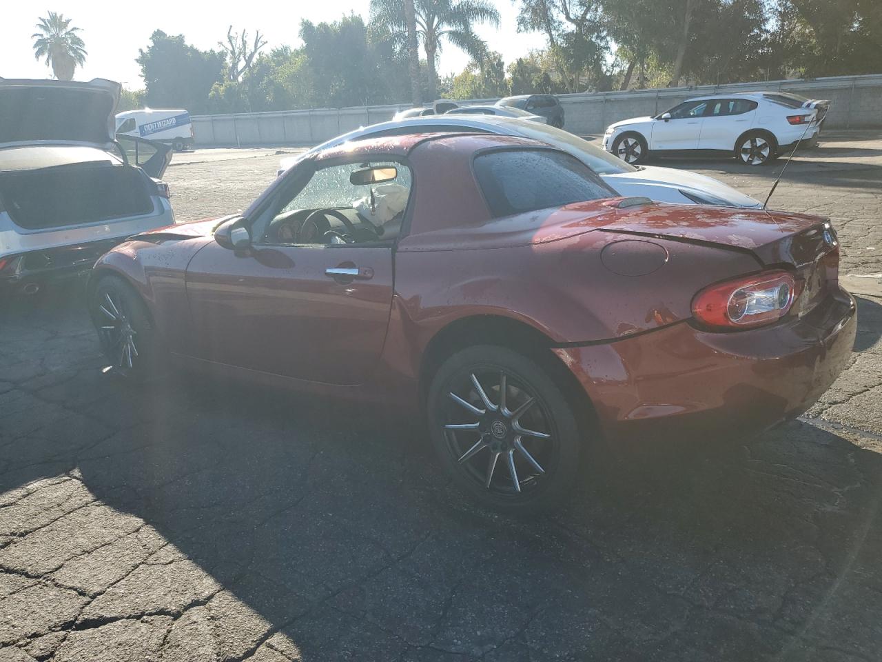 2012 Mazda Mx-5 Miata Red vin: JM1NC2PF5C0221200 Damage: Left Qtr Panel, Dent(S) W/No Paint Dmg, > 12 Inches