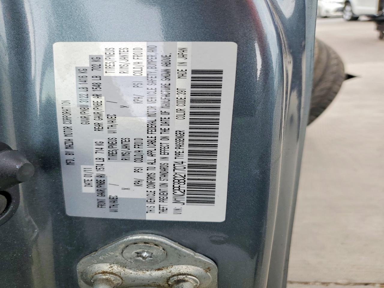 2011 Mazda Mx-5 Miata Silver vin: JM1NC2PF8B0217074