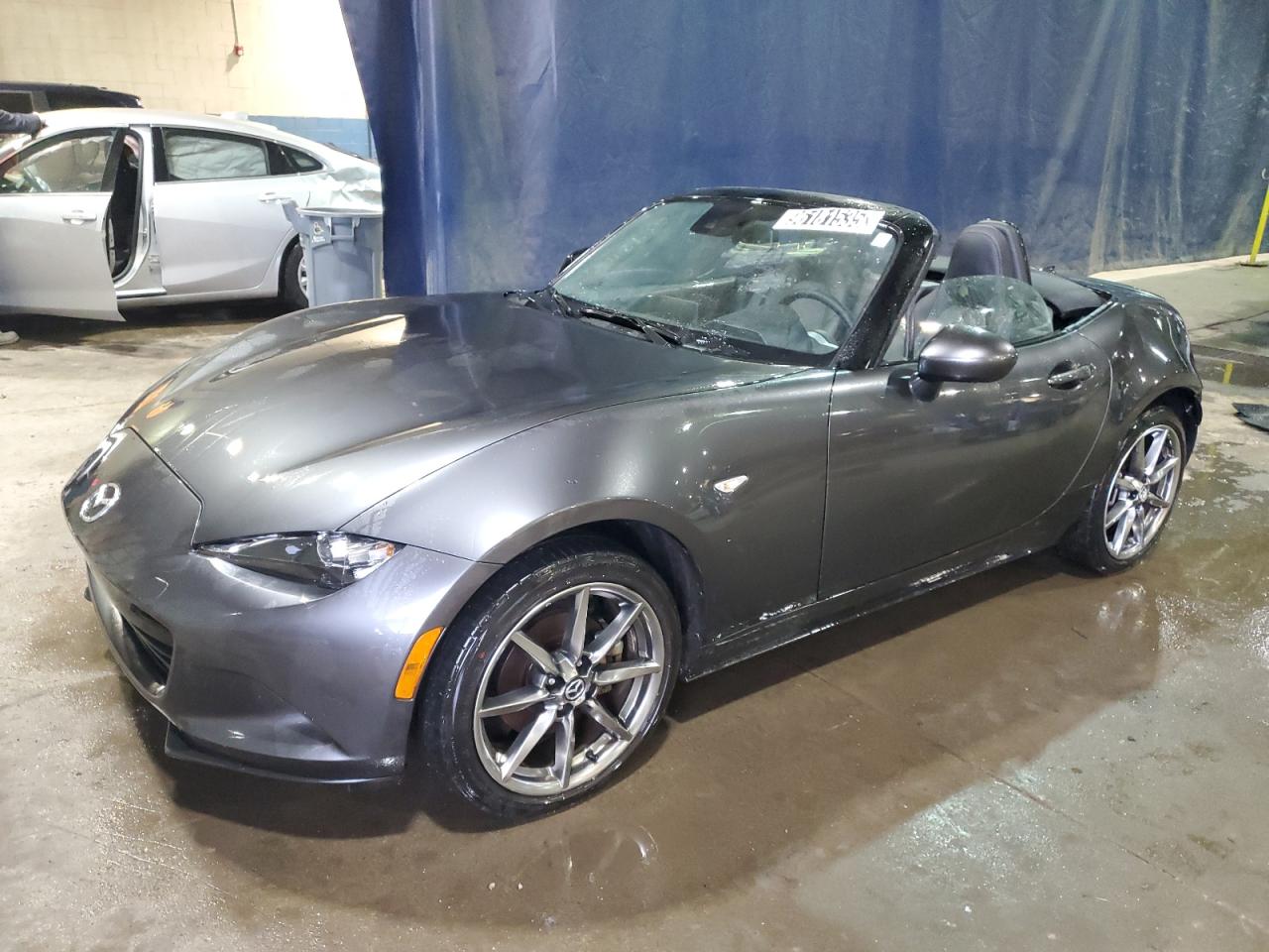 2023 Mazda Mx-5 Miata Grand Touring Gray vin: JM1NDAD76P0561224 Damage: Left Front Fender, Dent(S) W/ Paint Dmg, 10 To 11 Inches
