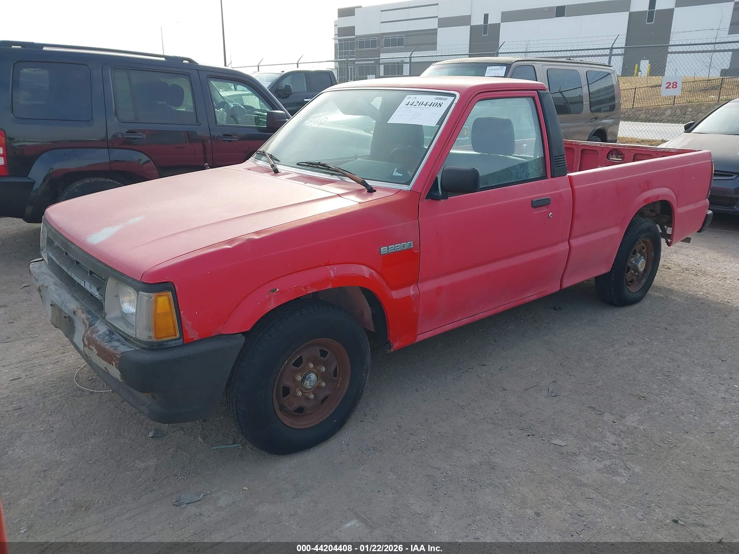 1993 Mazda B2200 Short Bed Red vin: JM2UF1133P0360271