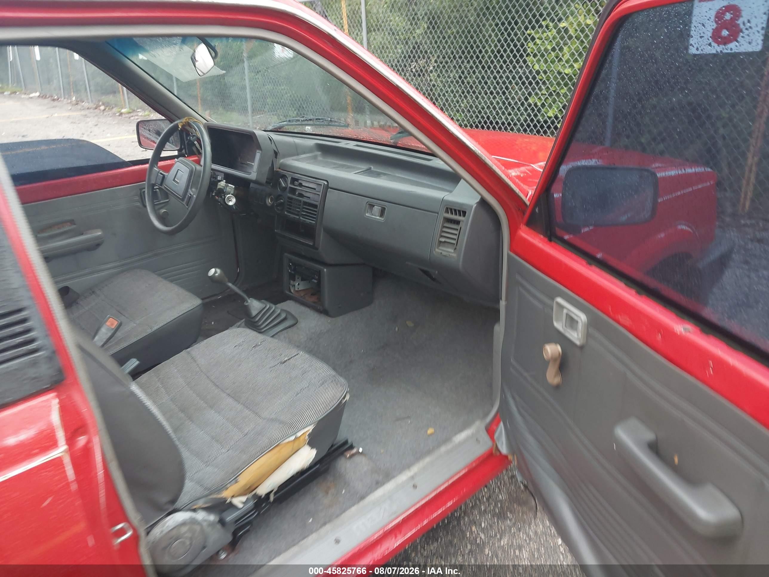 1989 Mazda B2200 Short Bed Красный vin: JM2UF113XK0803850
