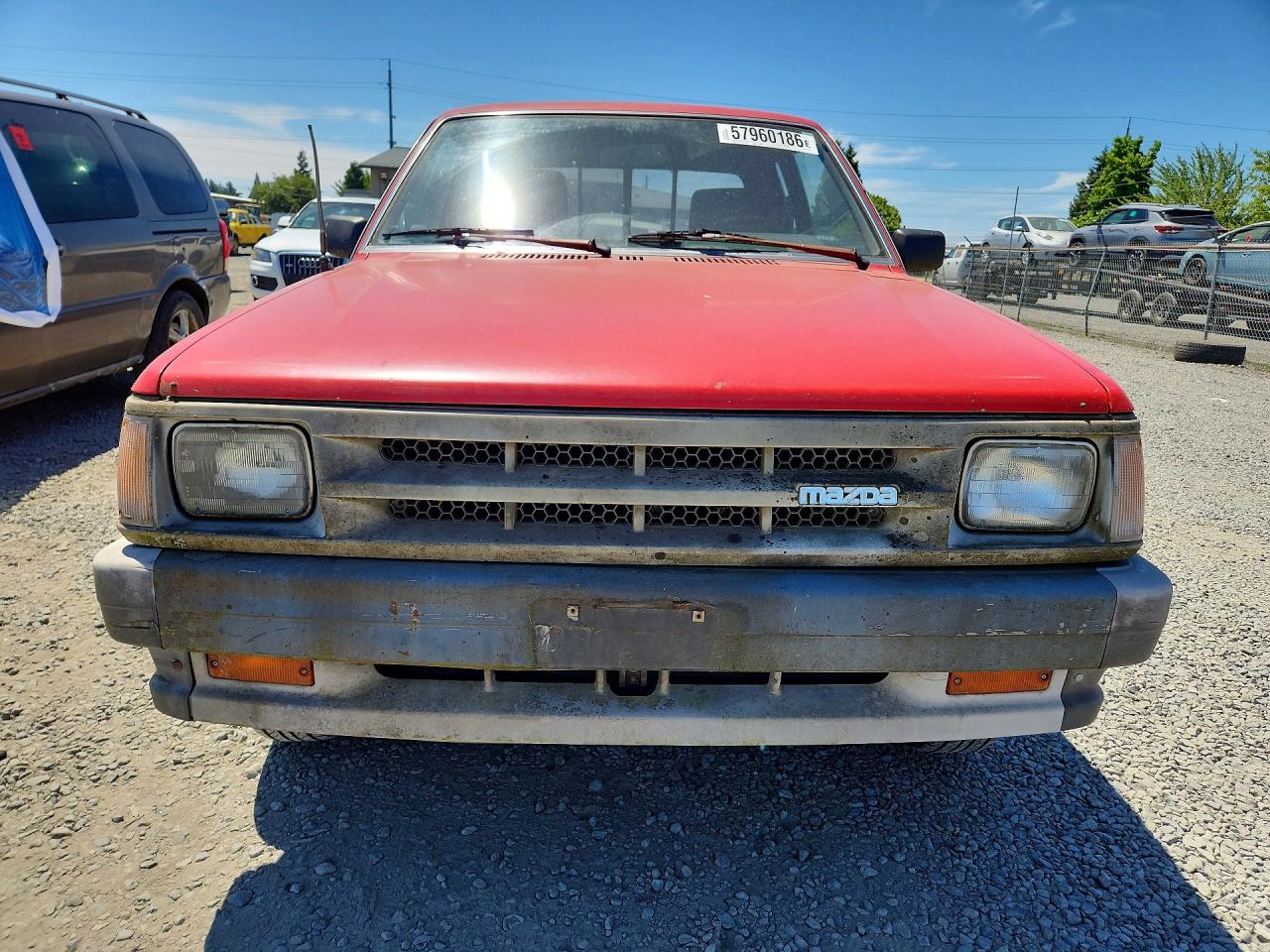 1986 Mazda B2000 Long Bed Red vin: JM2UF3112G0634246