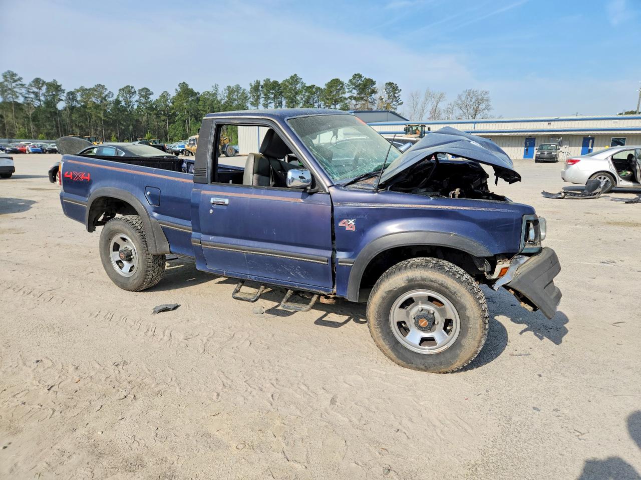 1991 Mazda B2600 Short Body Blue vin: JM2UF4143M0110972