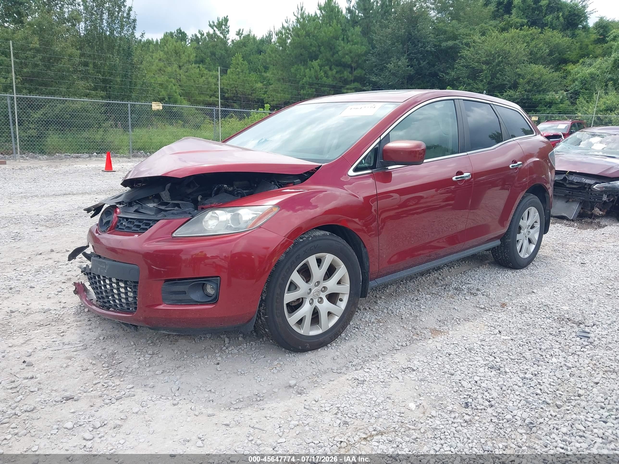 2007 Mazda Cx-7 Grand Touring Red vin: JM3ER293170115938