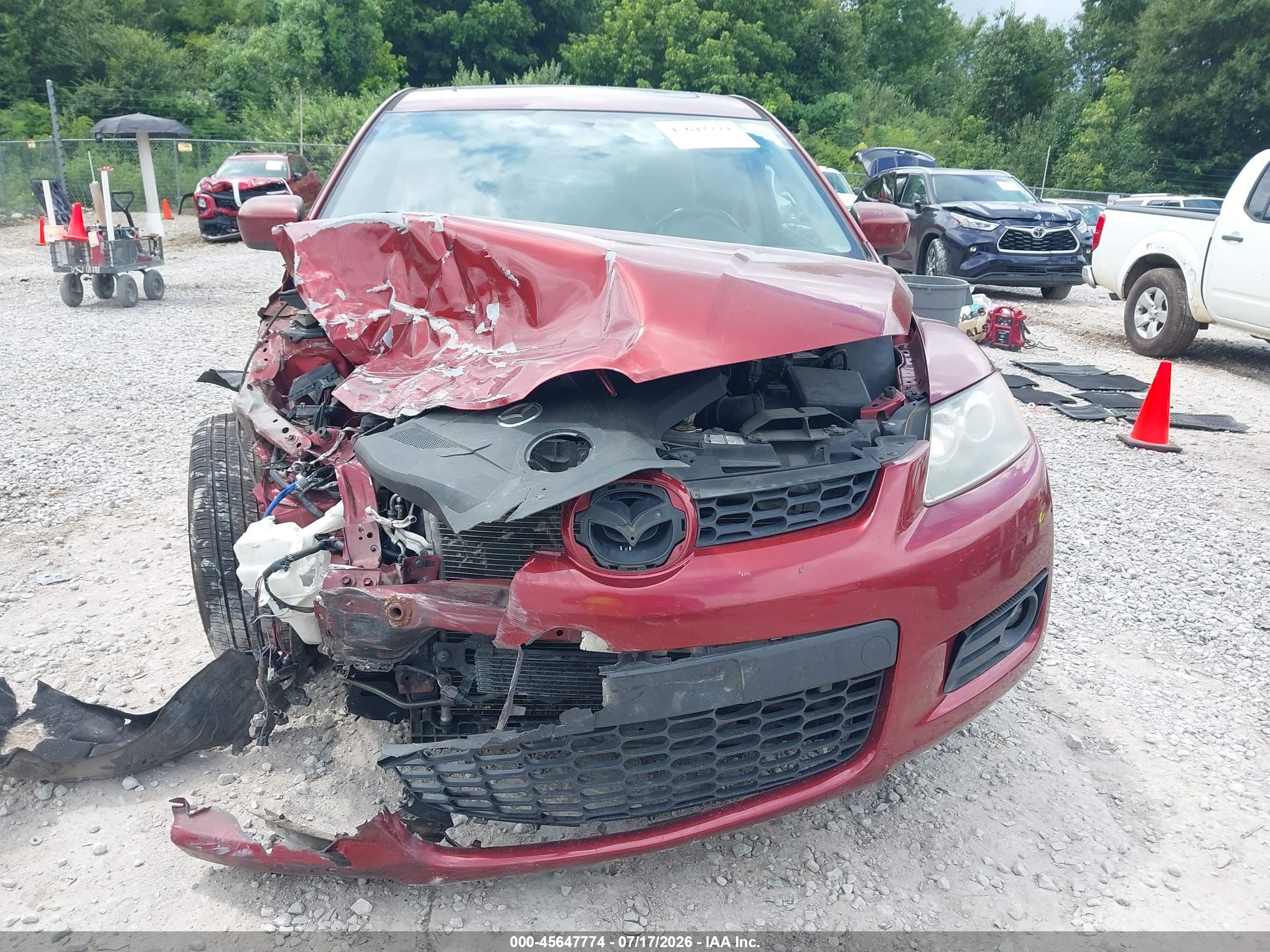 2007 Mazda Cx-7 Grand Touring Red vin: JM3ER293170115938