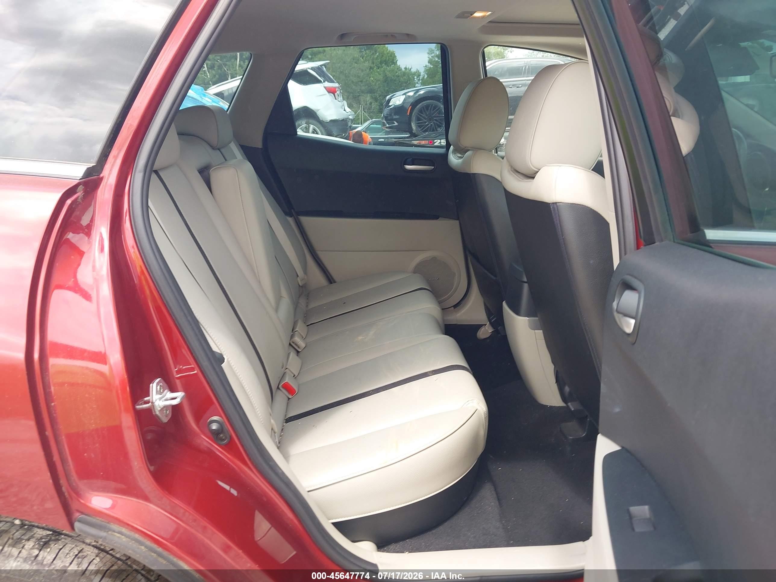 2007 Mazda Cx-7 Grand Touring Red vin: JM3ER293170115938