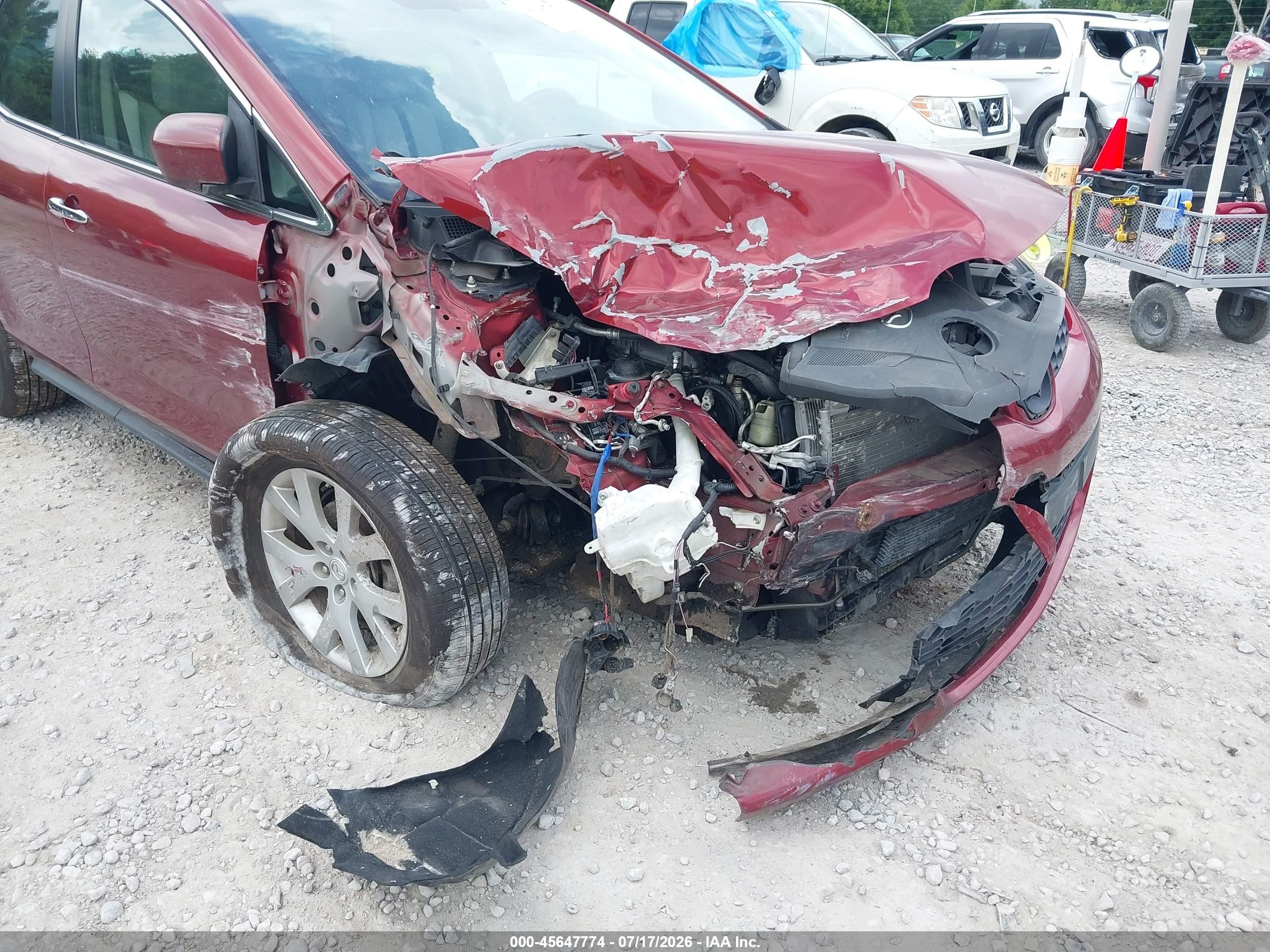 2007 Mazda Cx-7 Grand Touring Red vin: JM3ER293170115938