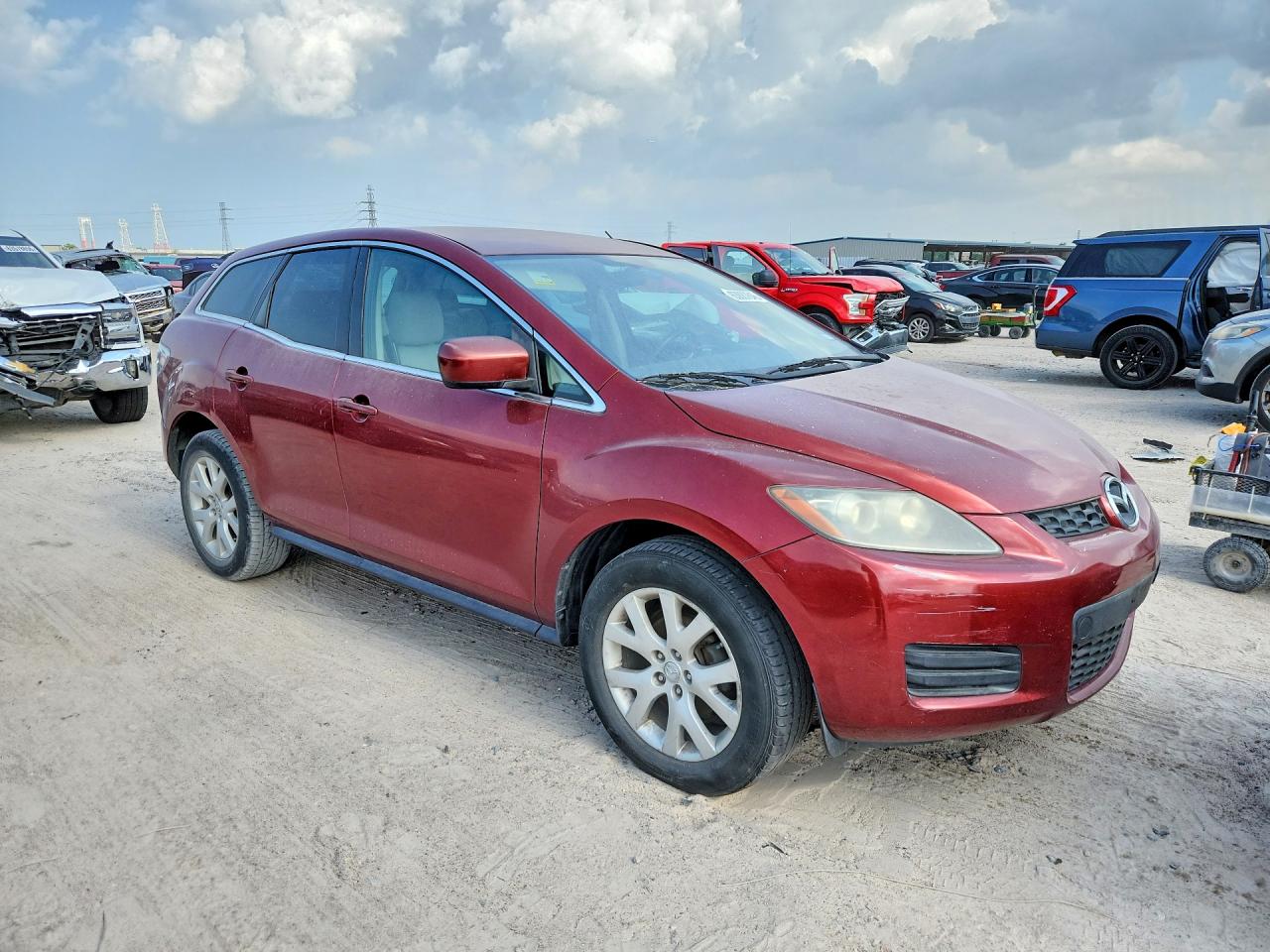 2008 Mazda Cx-7 Red vin: JM3ER293480190778