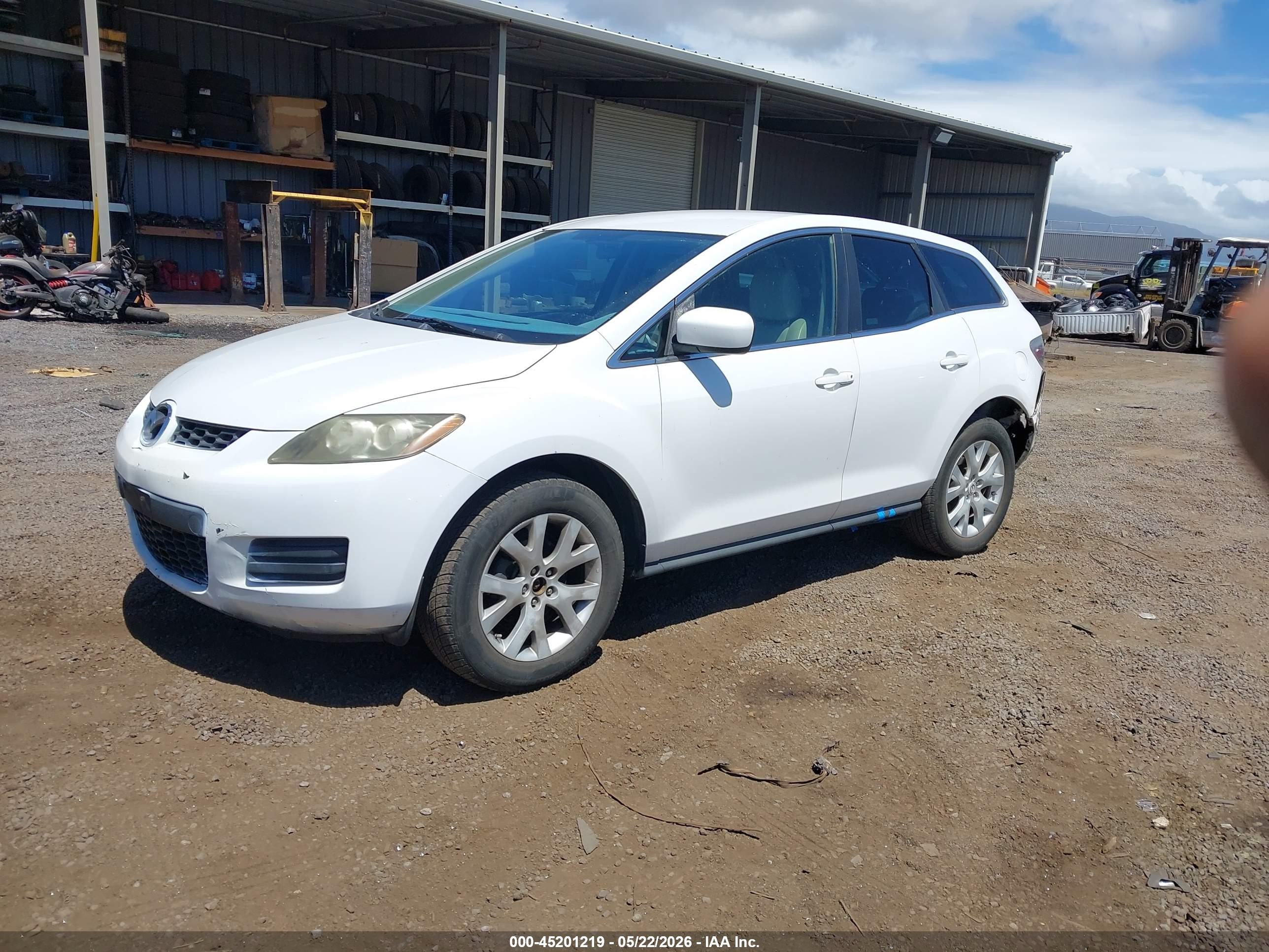 2007 Mazda Cx-7 Touring White vin: JM3ER293570135979