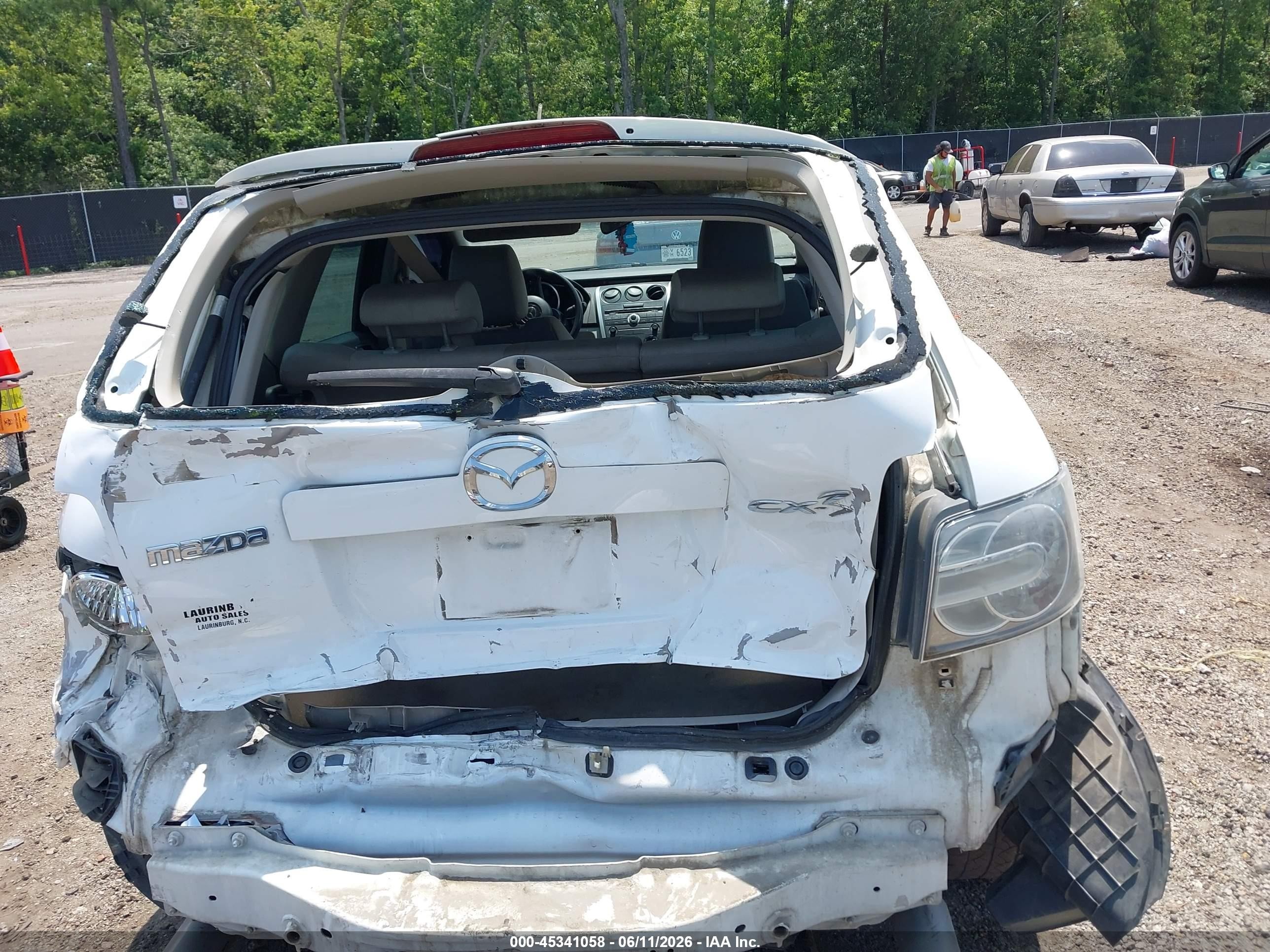 2008 Mazda Cx-7 Sport White vin: JM3ER293980176553