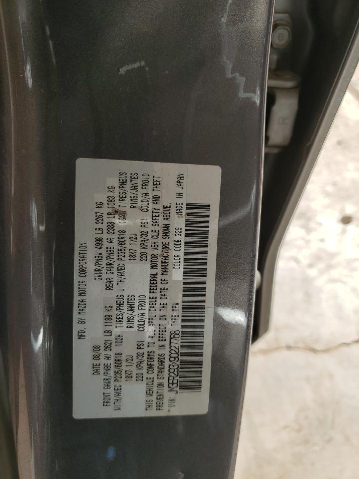 2009 Mazda Cx-7 Gray vin: JM3ER293X90227768