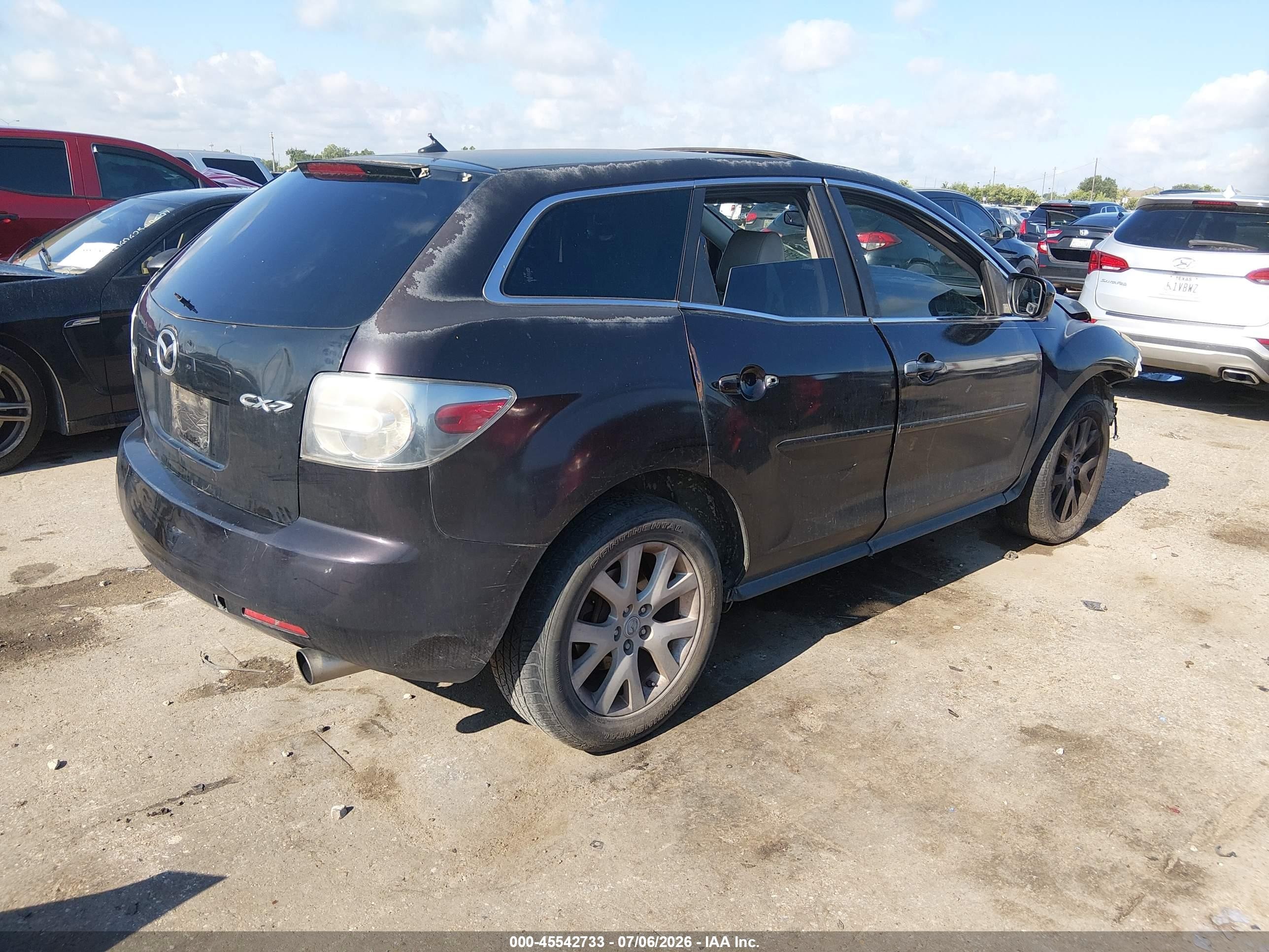 2008 Mazda Cx-7 Touring Black vin: JM3ER29L180185831