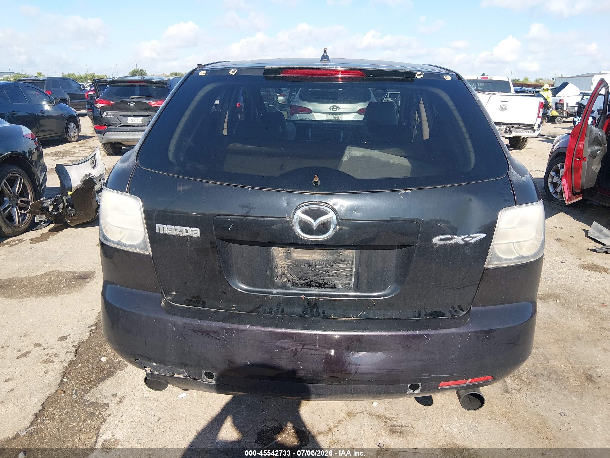 2008 Mazda Cx-7 Touring Black vin: JM3ER29L180185831